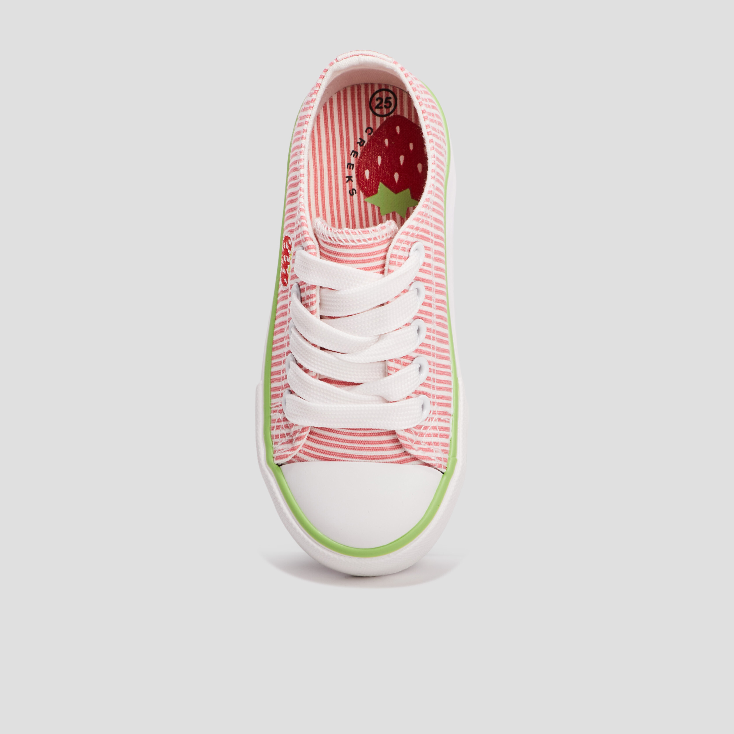 tennis en toile a lacets creeks rose fille Tennis en toile à lacets Creeks rose fille