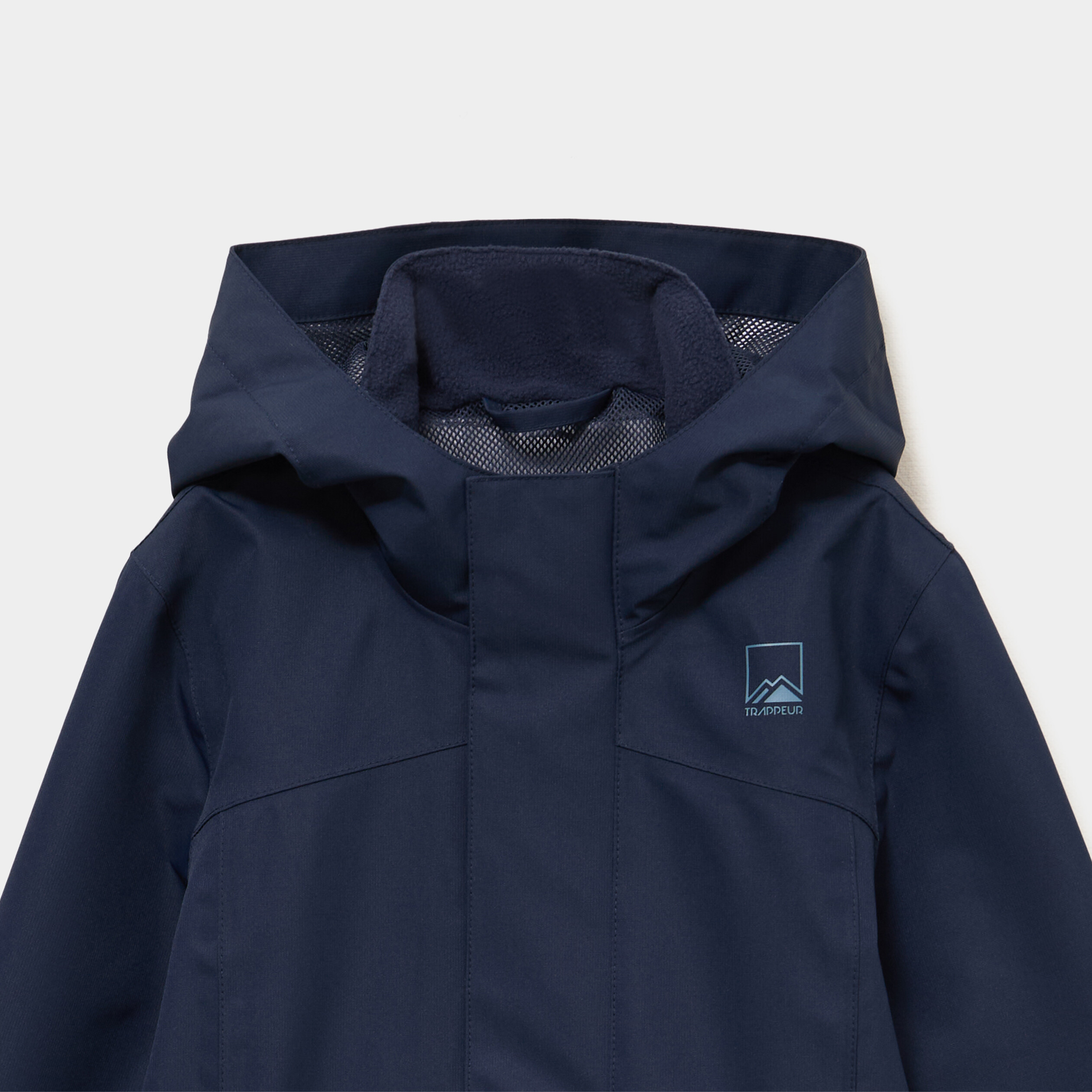 Coupe-vent imperm&eacute;able &agrave; capuche bleu marine gar&ccedil;on
