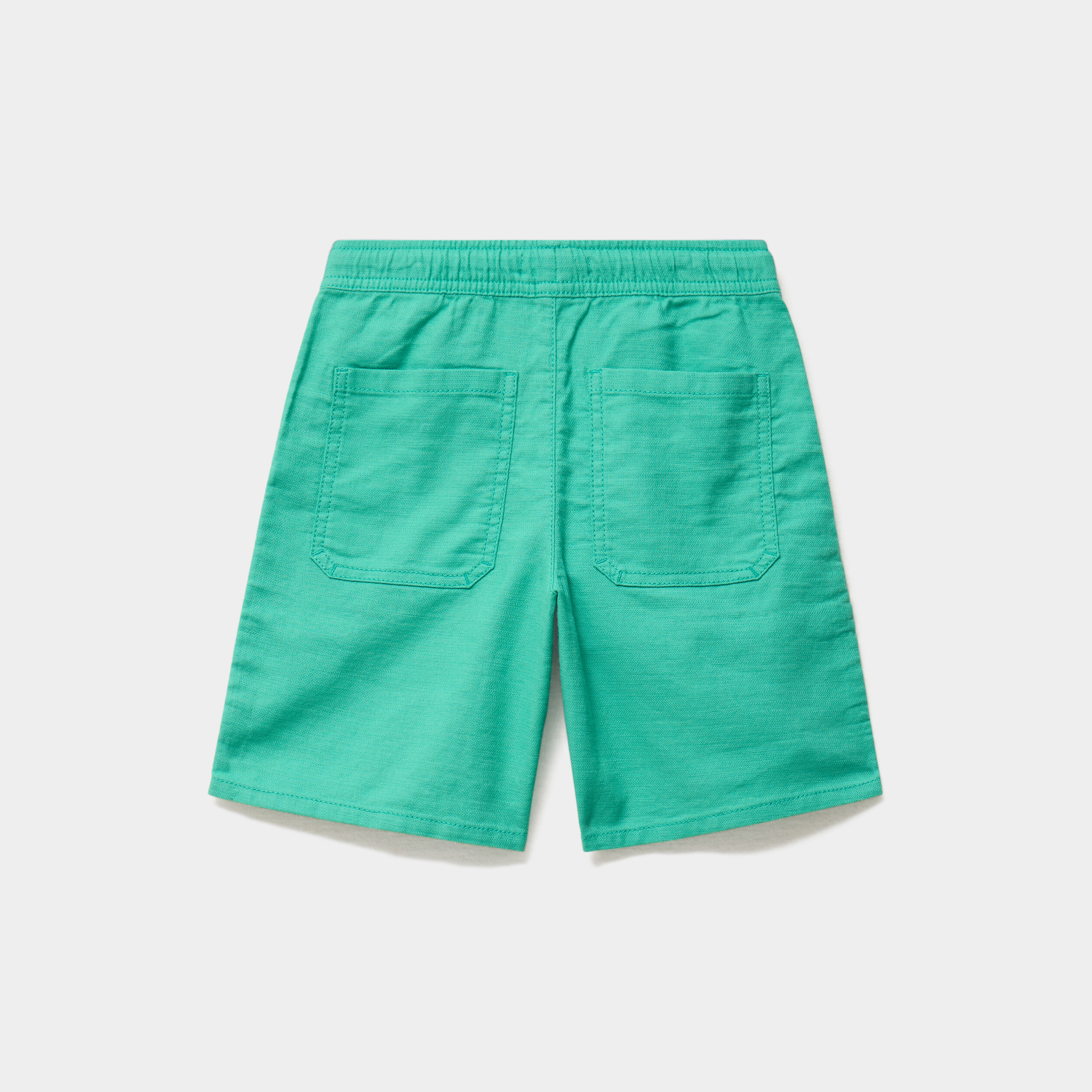 Bermuda regular taille &eacute;lastiqu&eacute;e coton vert menthe gar&ccedil;on