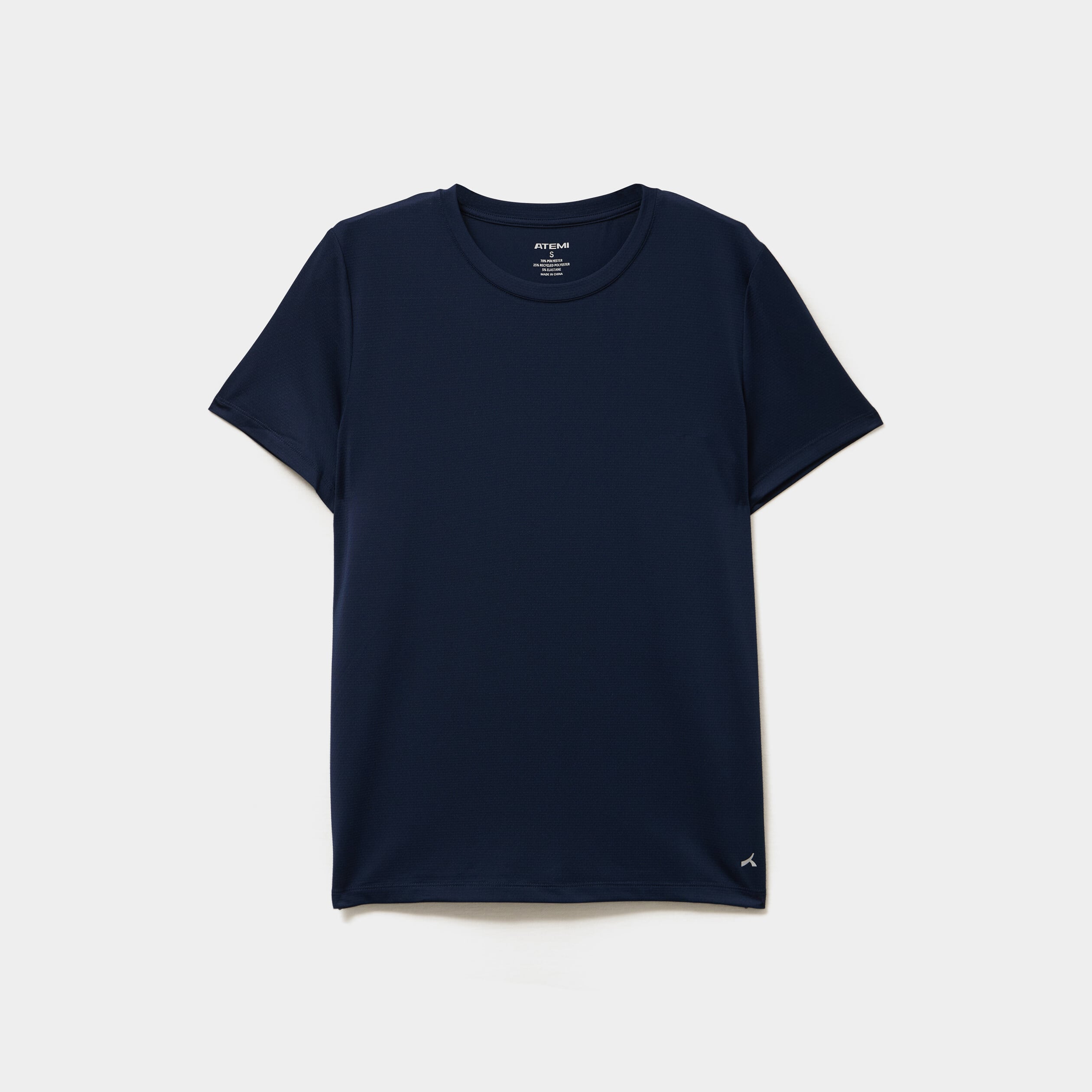 T-shirt de sport droit manches courtes bleu marine femme