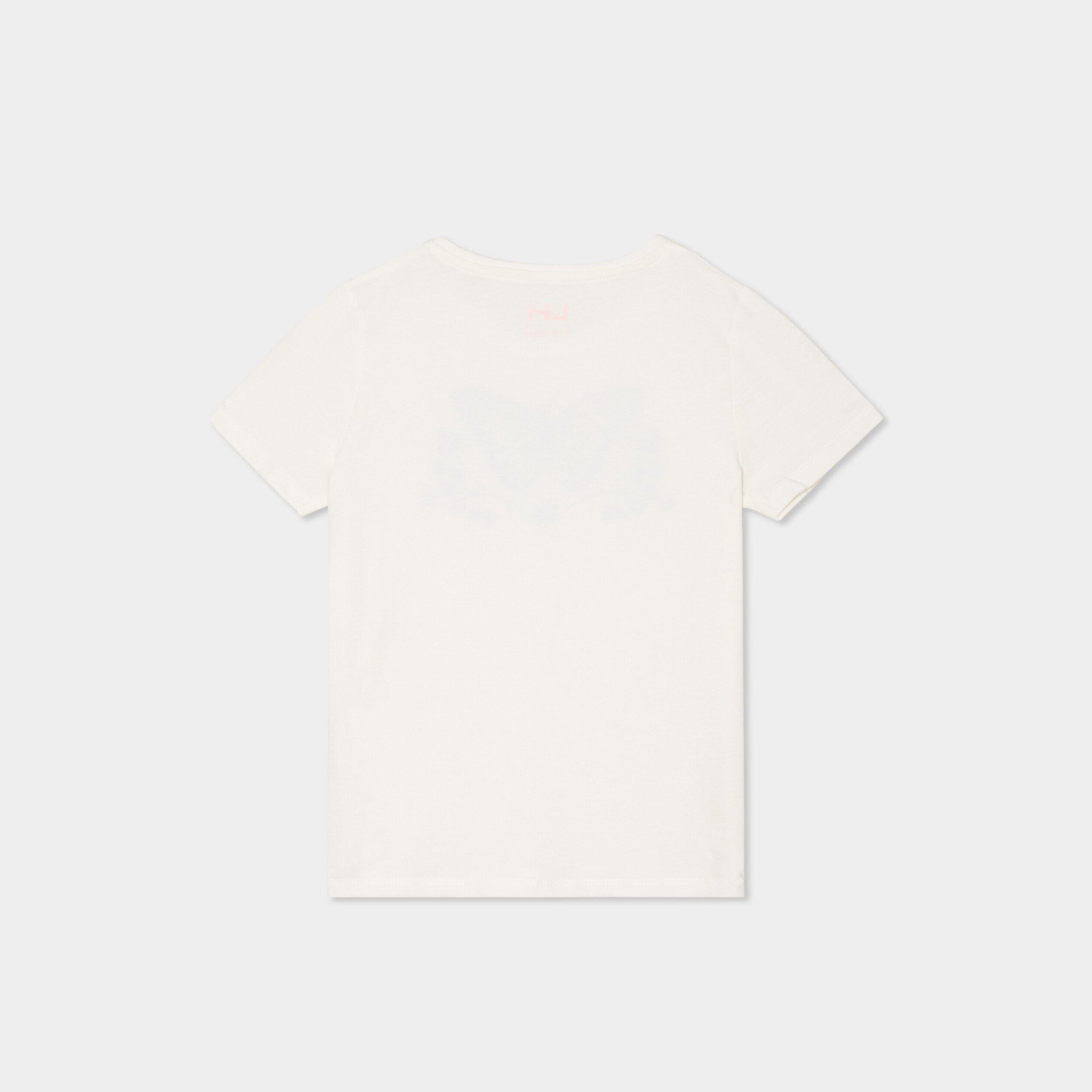 t shirt col rond manches courtes coton ivoire fille T-shirt col rond manches courtes coton ivoire fille