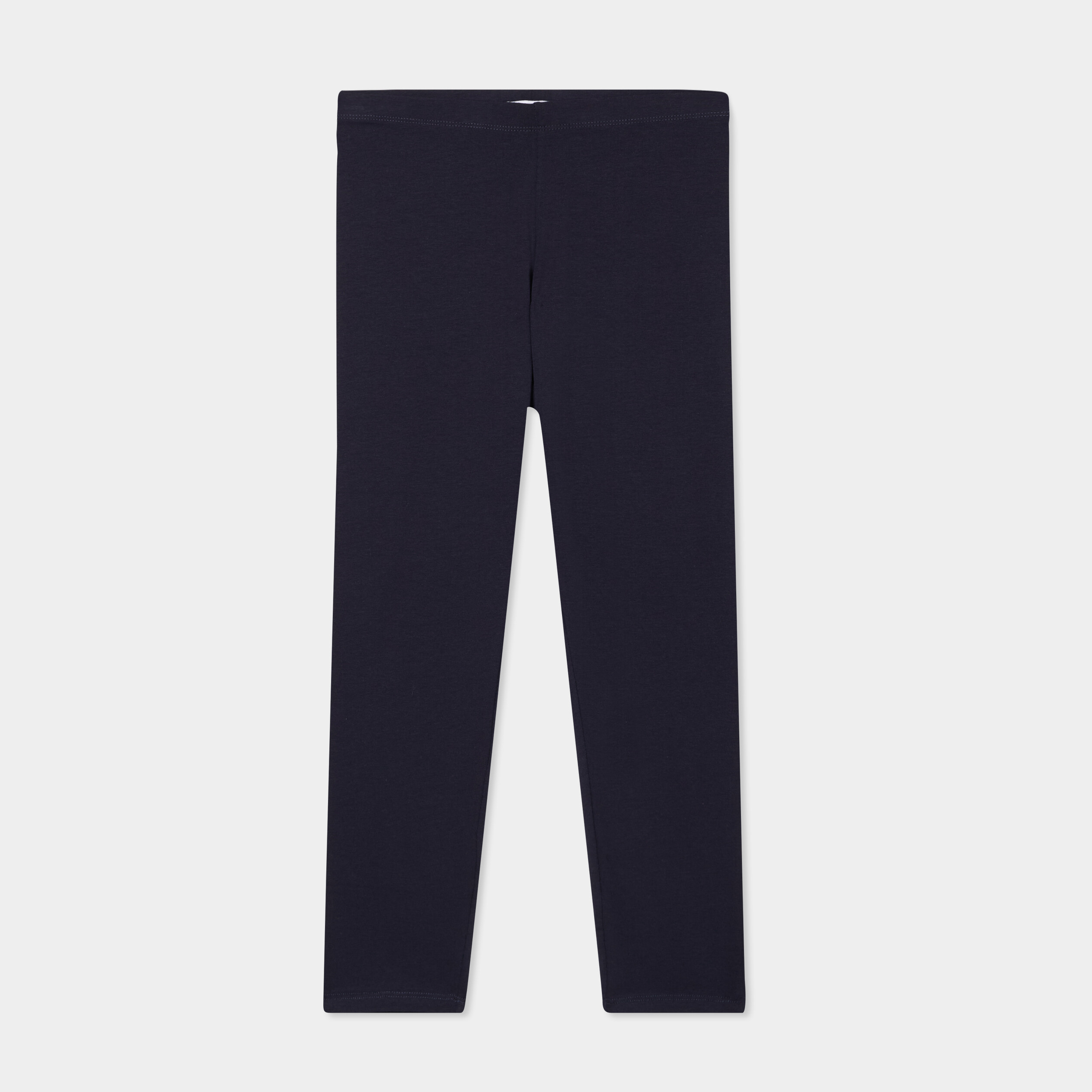 Legging 7/8 &egrave;me taille &eacute;lastiqu&eacute;e bleu marine femme