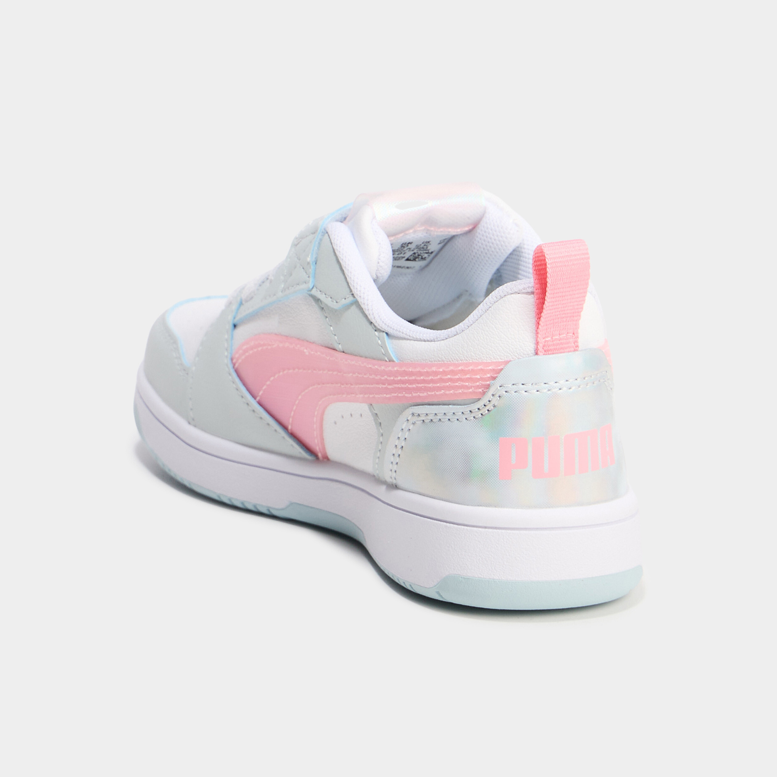 Tennis basses &agrave; scratchs Puma REBOUND V6 vert pastel fille