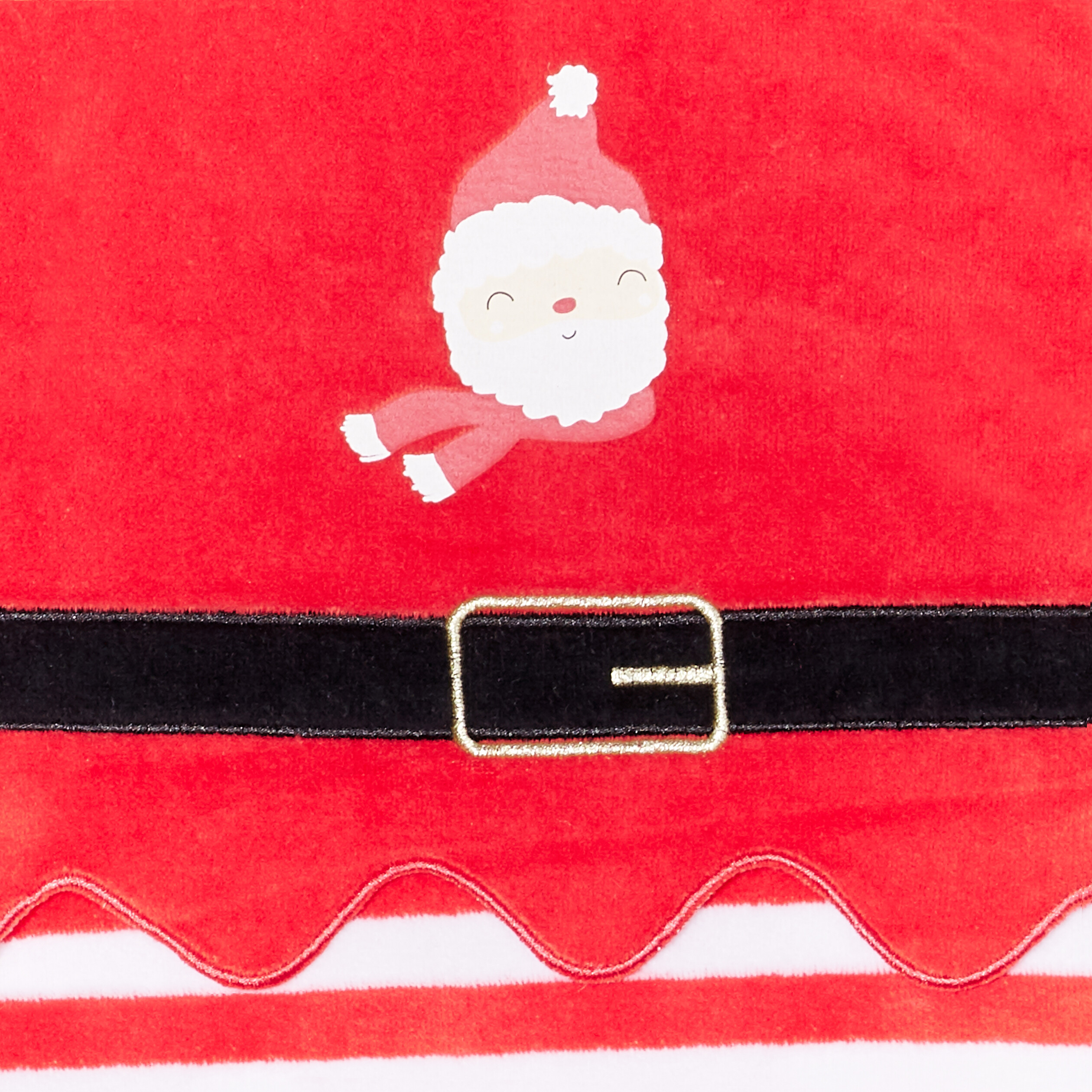 Dors-bien Noël manches longues velours rouge bébé