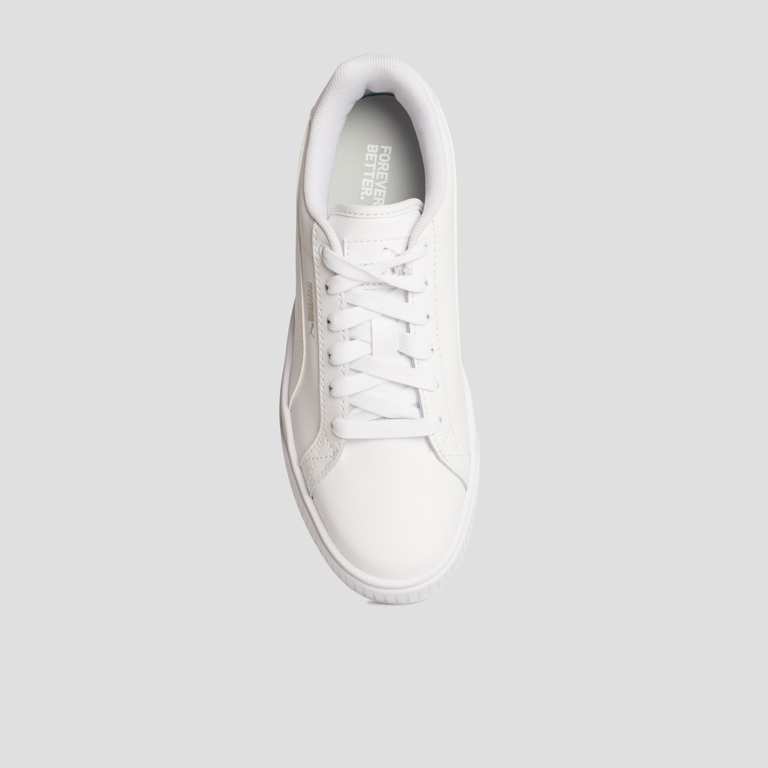 Tennis basses en cuir Puma Karmen blanc fille