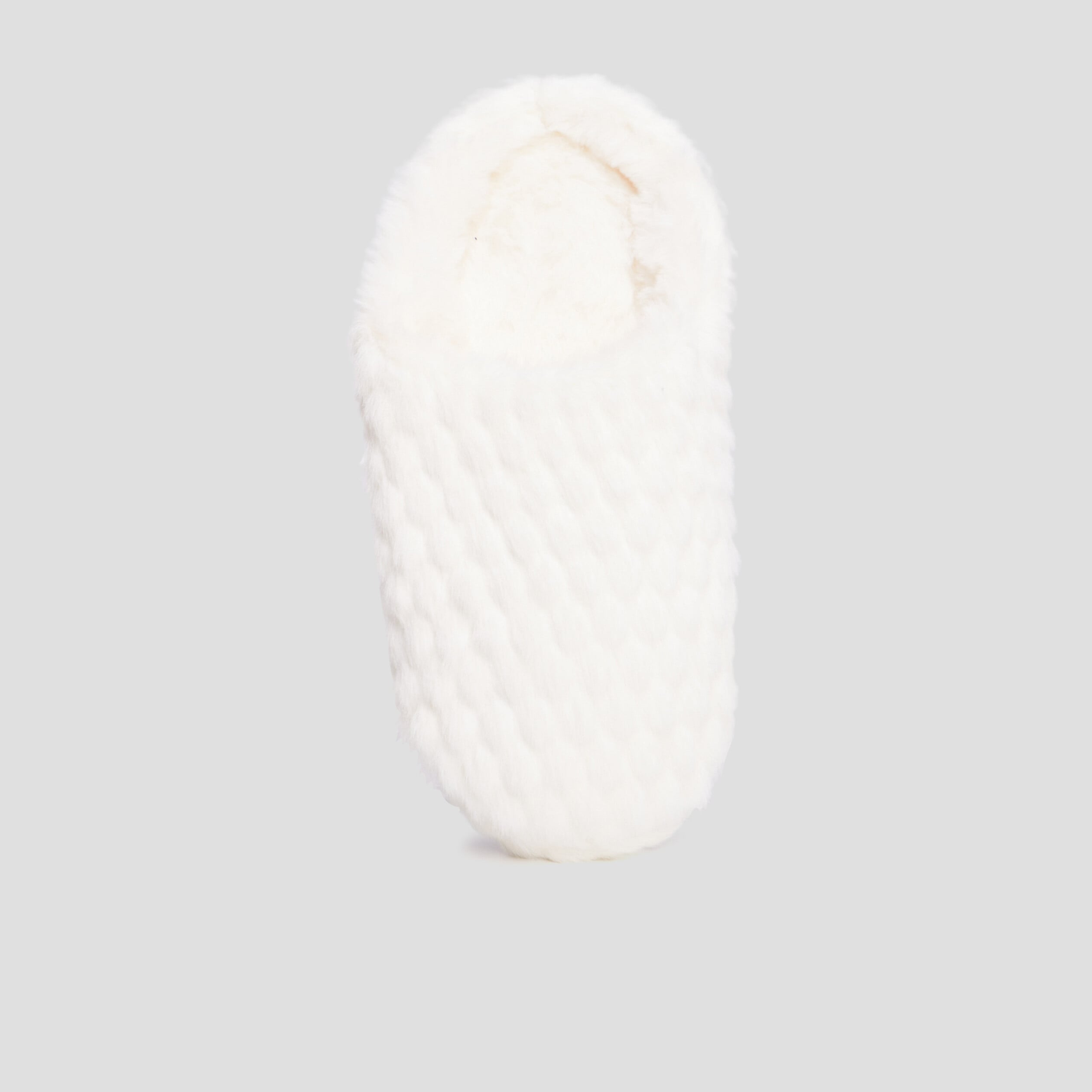 Chaussons mules fausse fourrure blanc femme