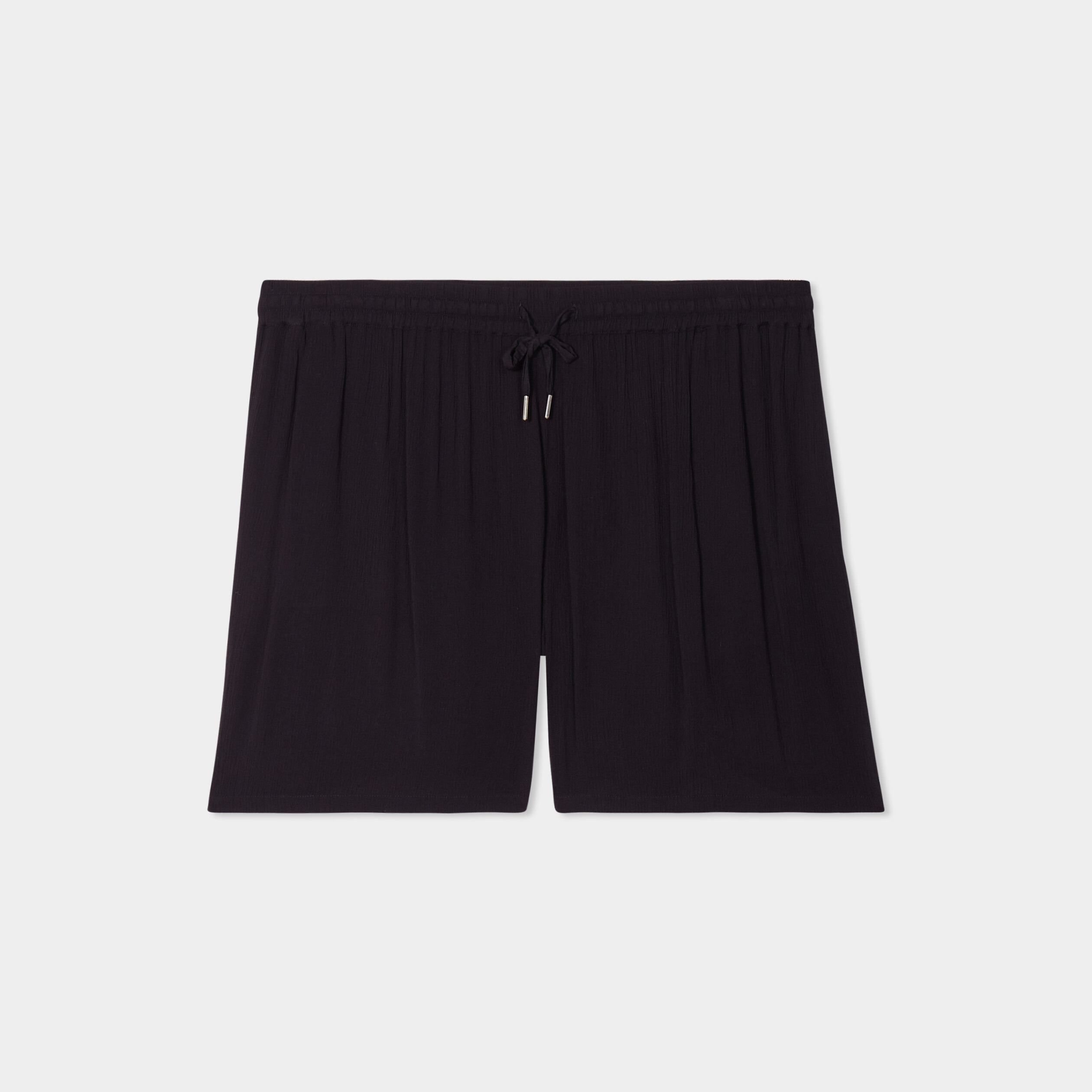 short fluide taille elastiquee noir femmegt Short fluide taille élastiquée noir femme grande taille