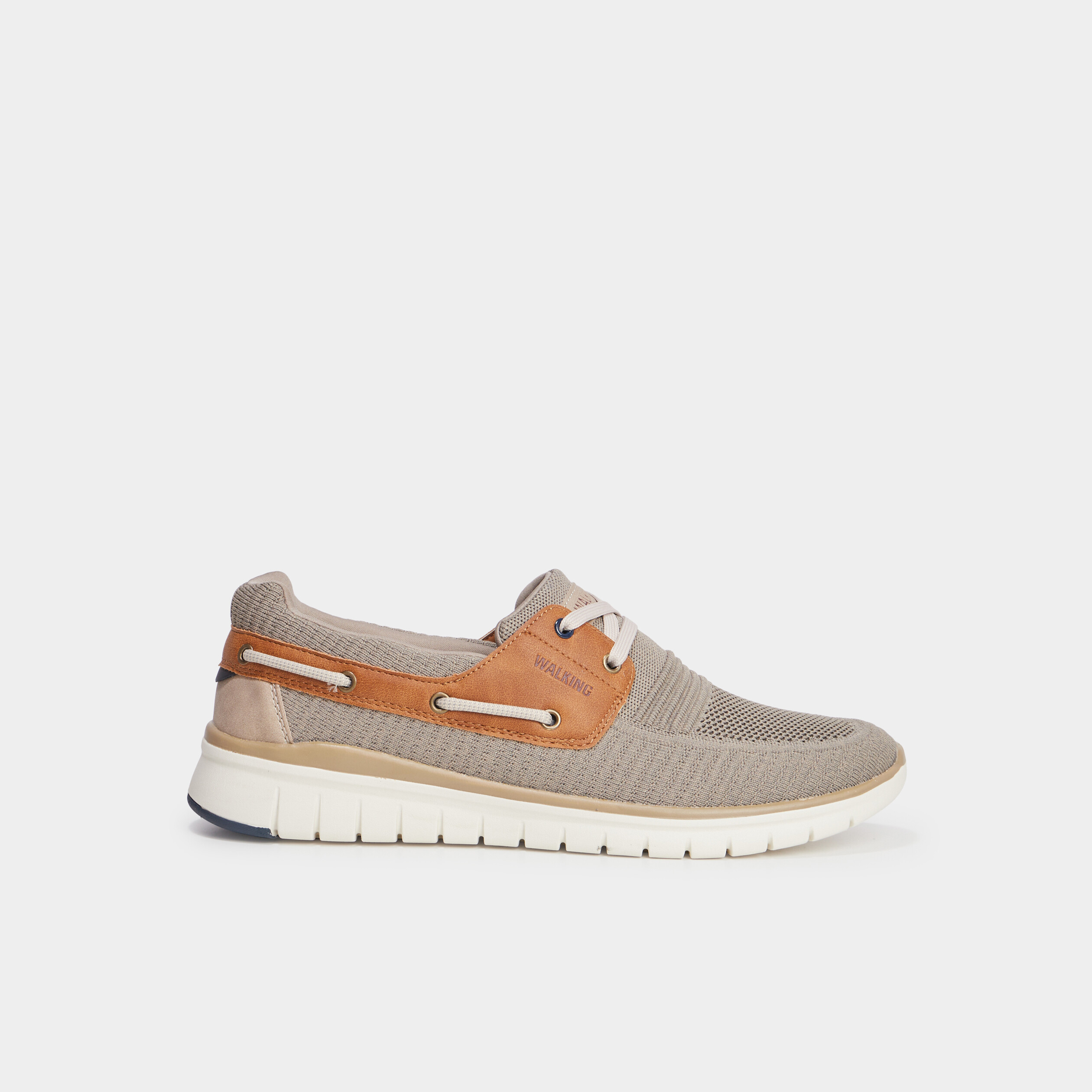 Chaussure bateau Walking gris homme La Halle