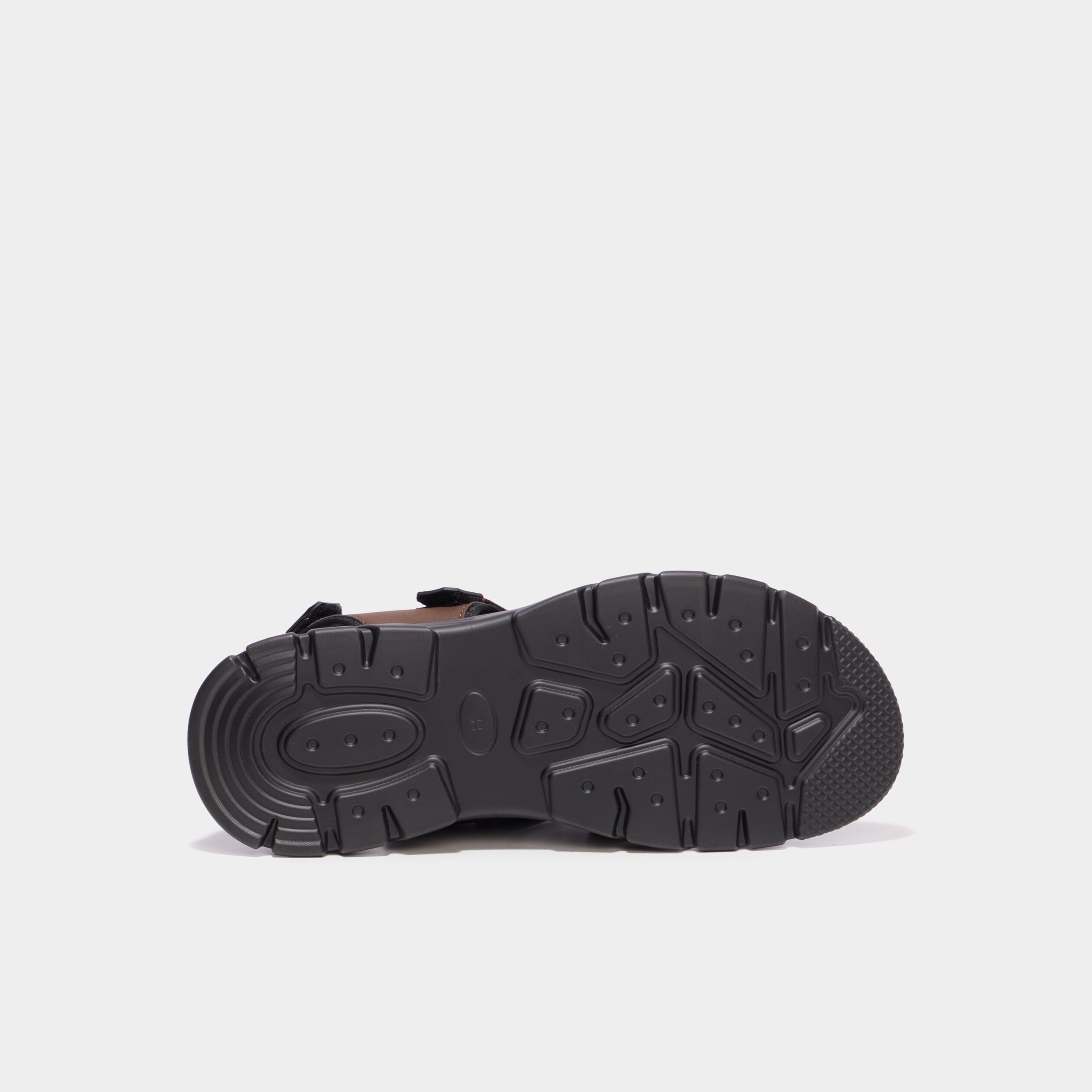 Sandales avec scratchs marron homme