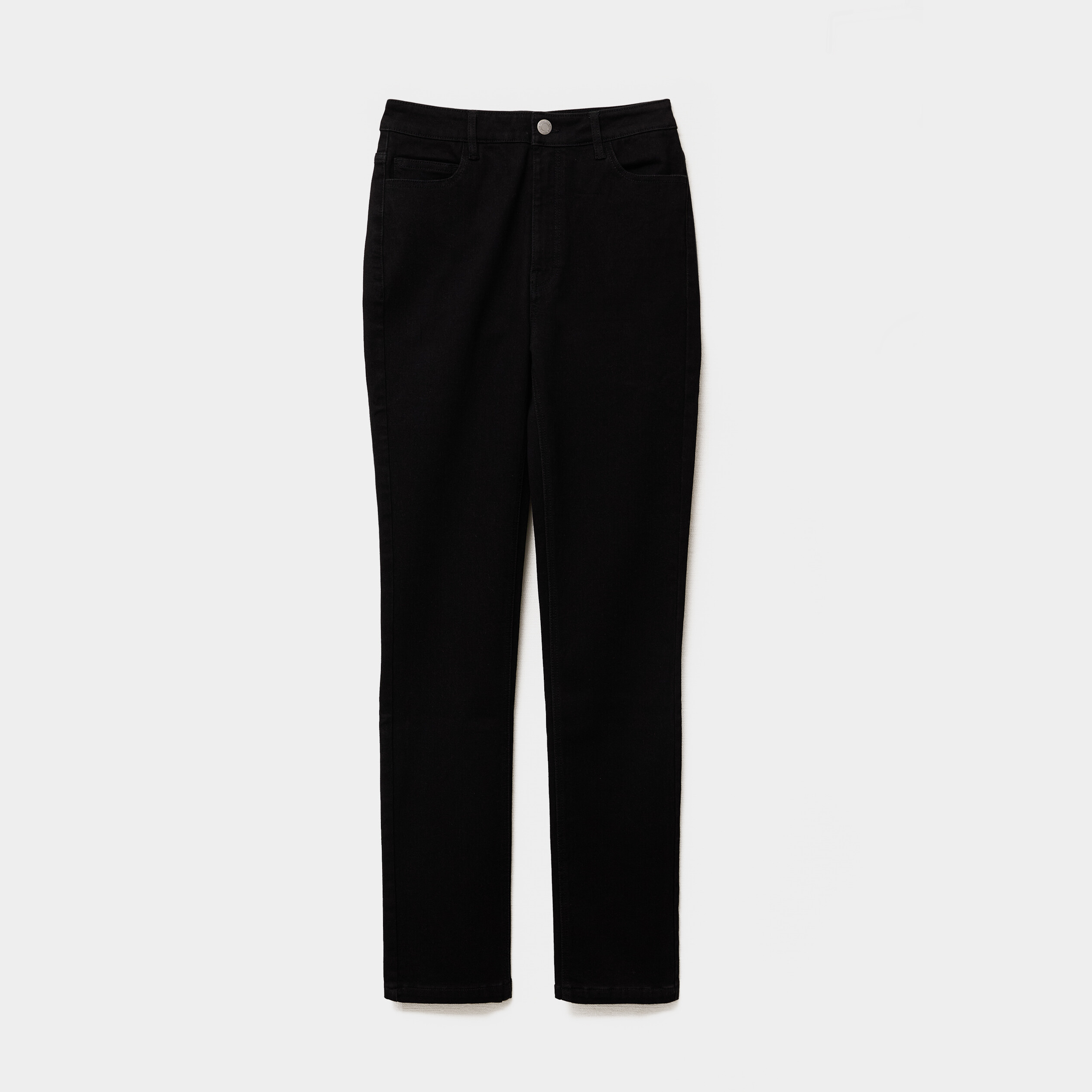 Jeans skinny taille haute 5 poches denim noir femme