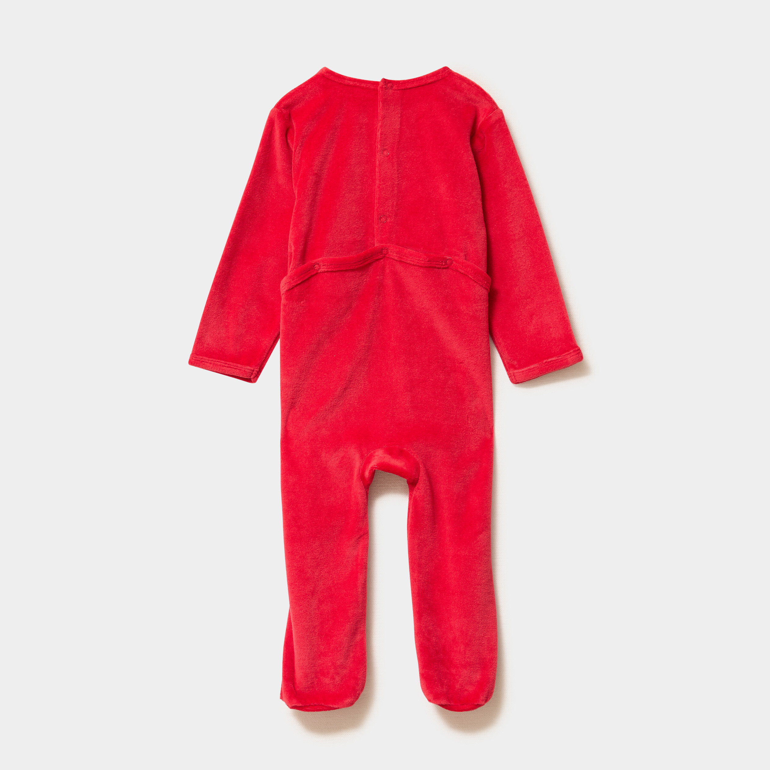 Dors-bien No&euml;l effet velours Stitch rouge b&eacute;b&eacute;