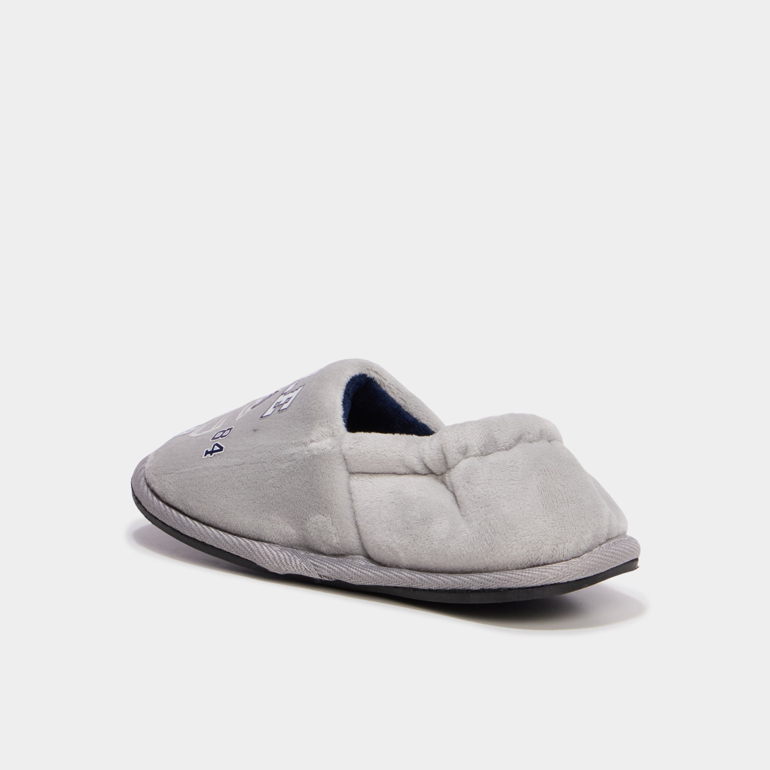 Chaussons effet velours gris clair gar&ccedil;on