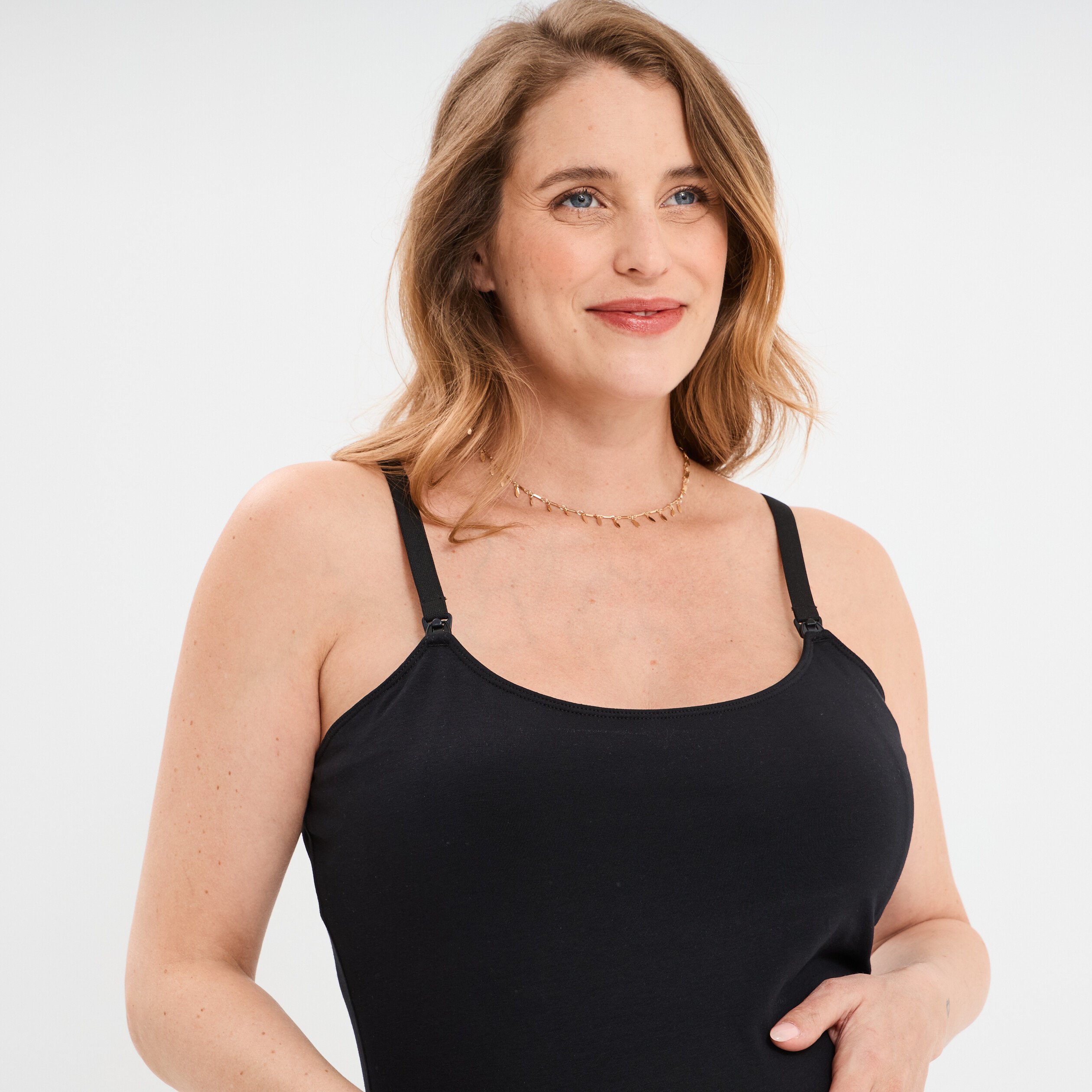 debardeur allaitement brassiere integree noir femmemater Débardeur allaitement brassière intégrée noir femme maternité