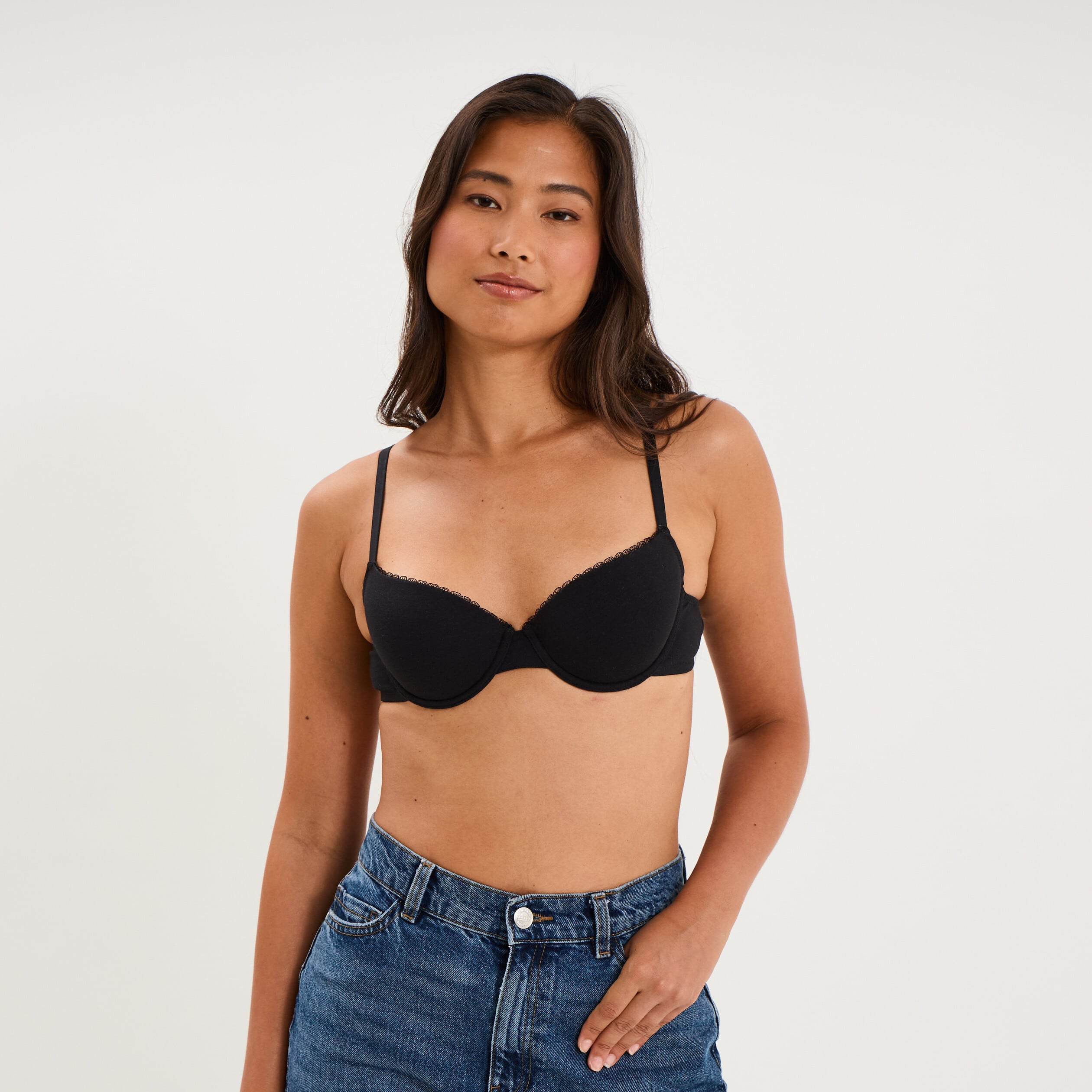 Soutien-gorge padd&eacute; embo&icirc;tant noir femme