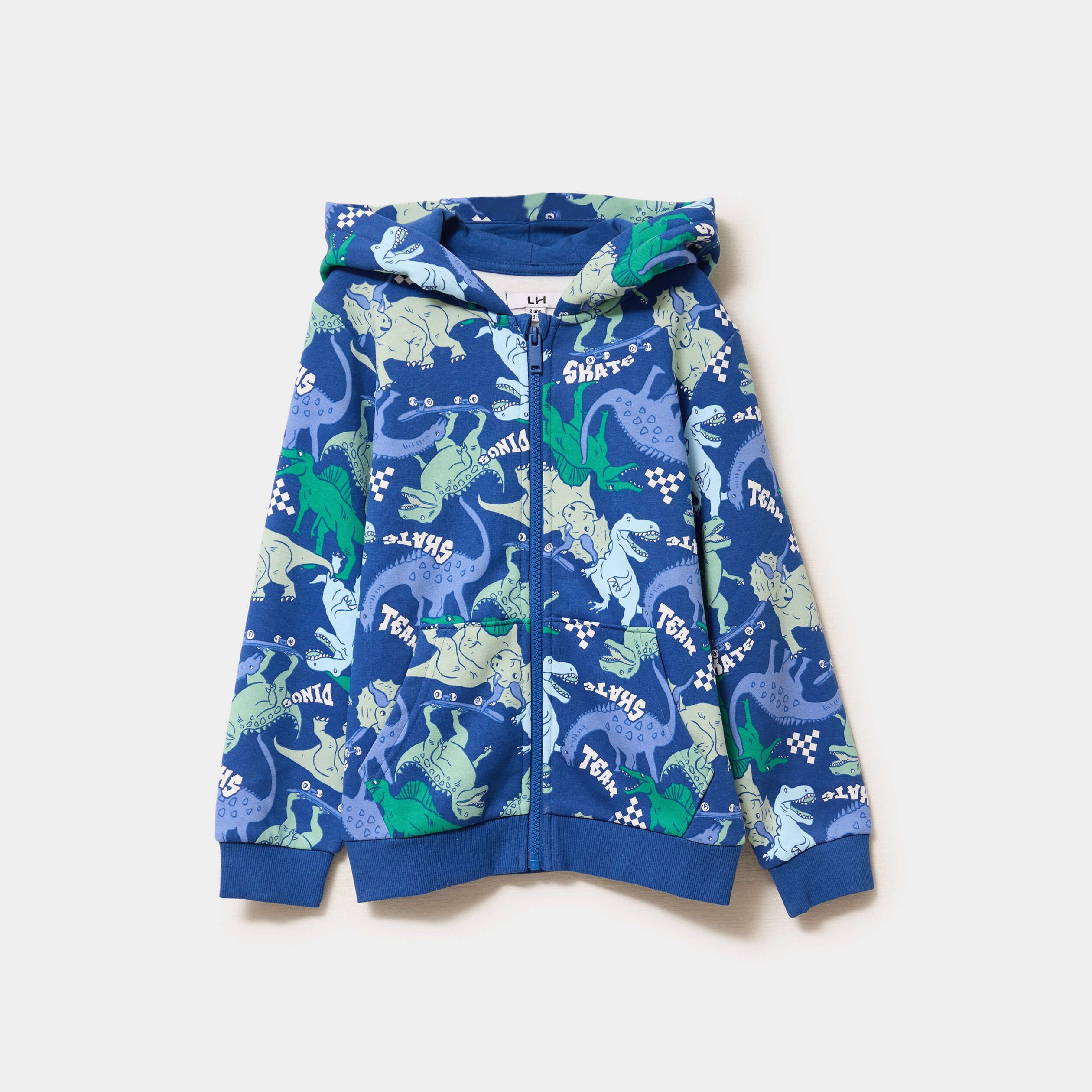 sweat zippe a capuche 2 poches coton bleu roi garcon Sweat zippé à capuche 2 poches coton bleu roi garçon