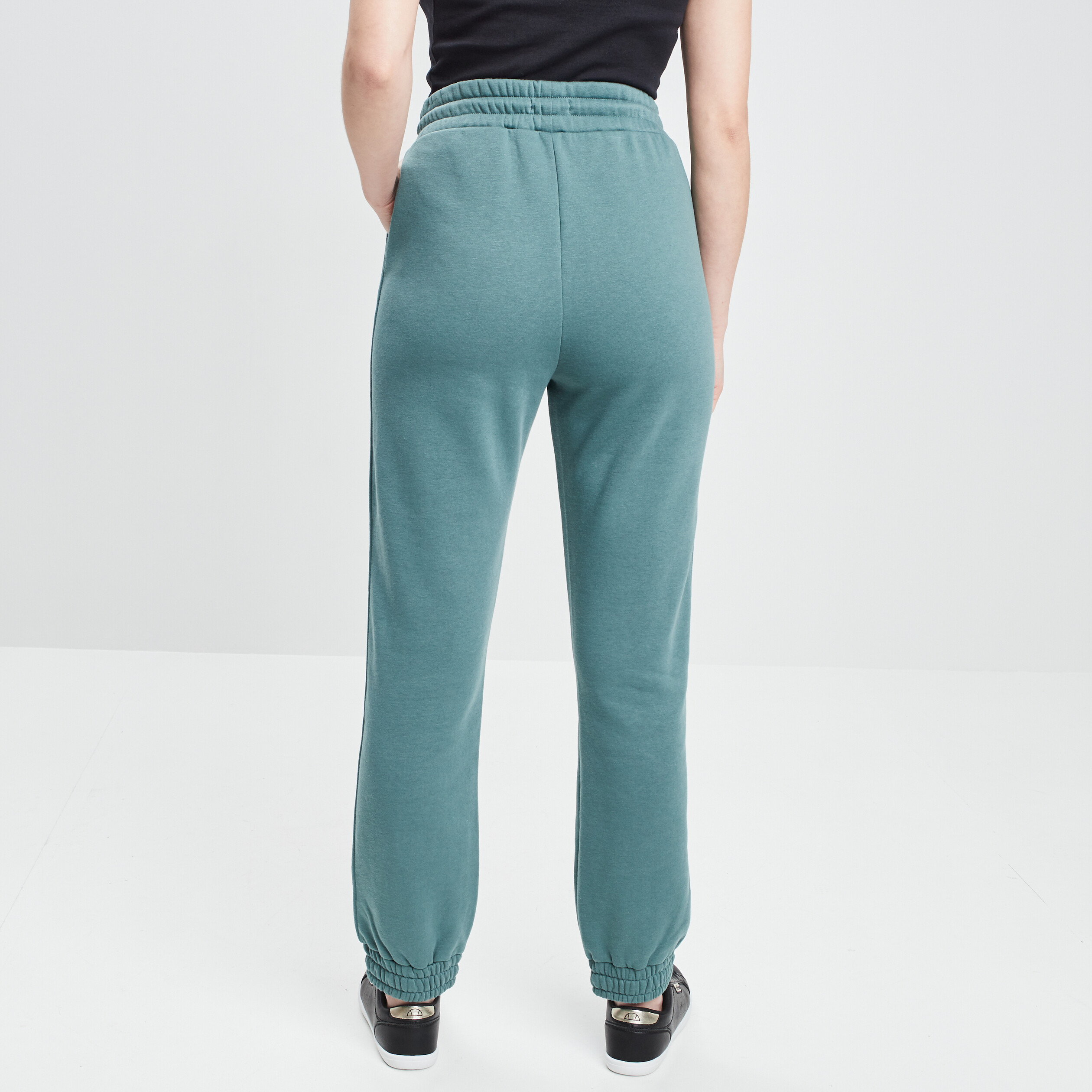 pantalon jogging droit molleton vert emeraude femme Pantalon jogging droit molleton vert émeraude femme