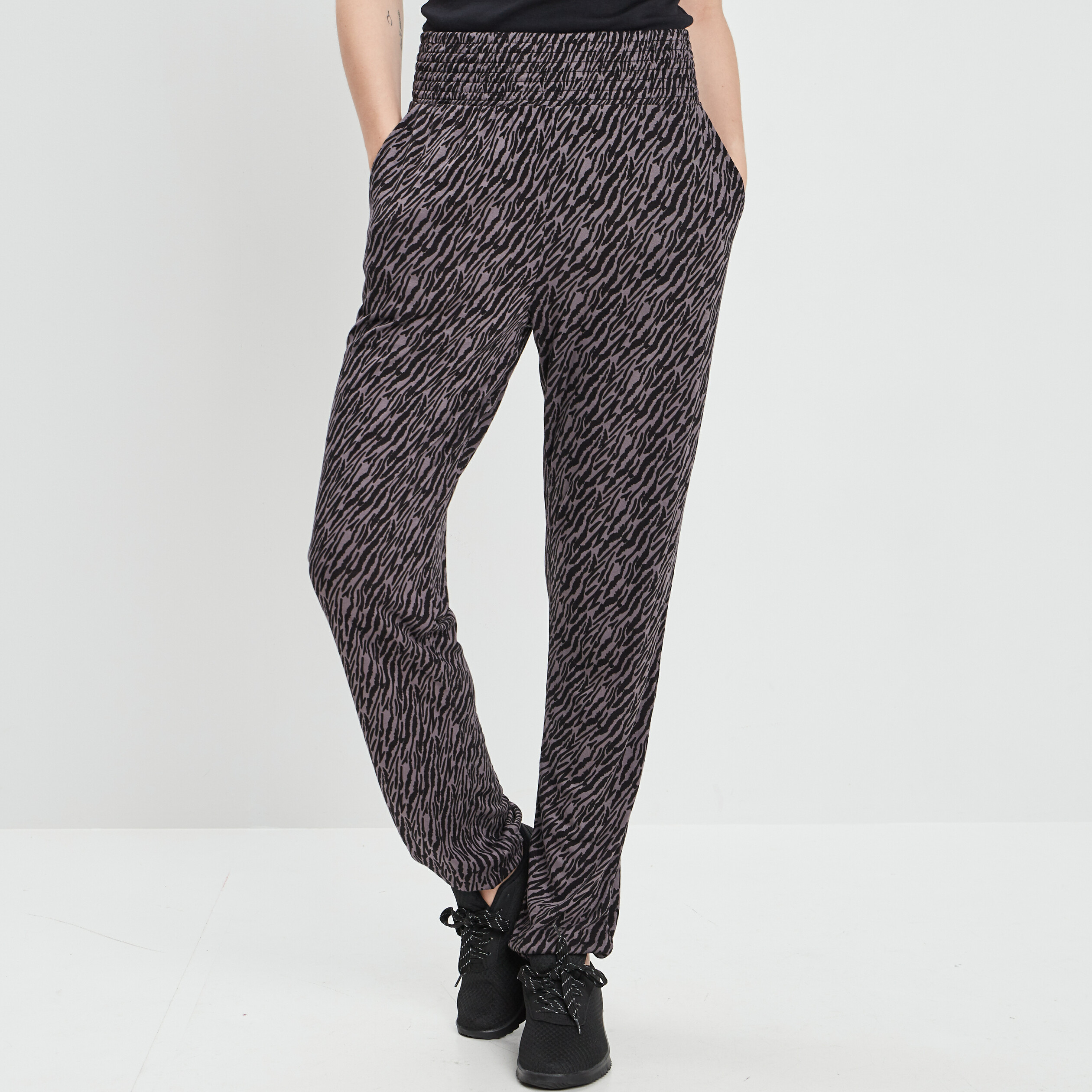pantalon droit fluide gris femme Pantalon droit fluide gris femme