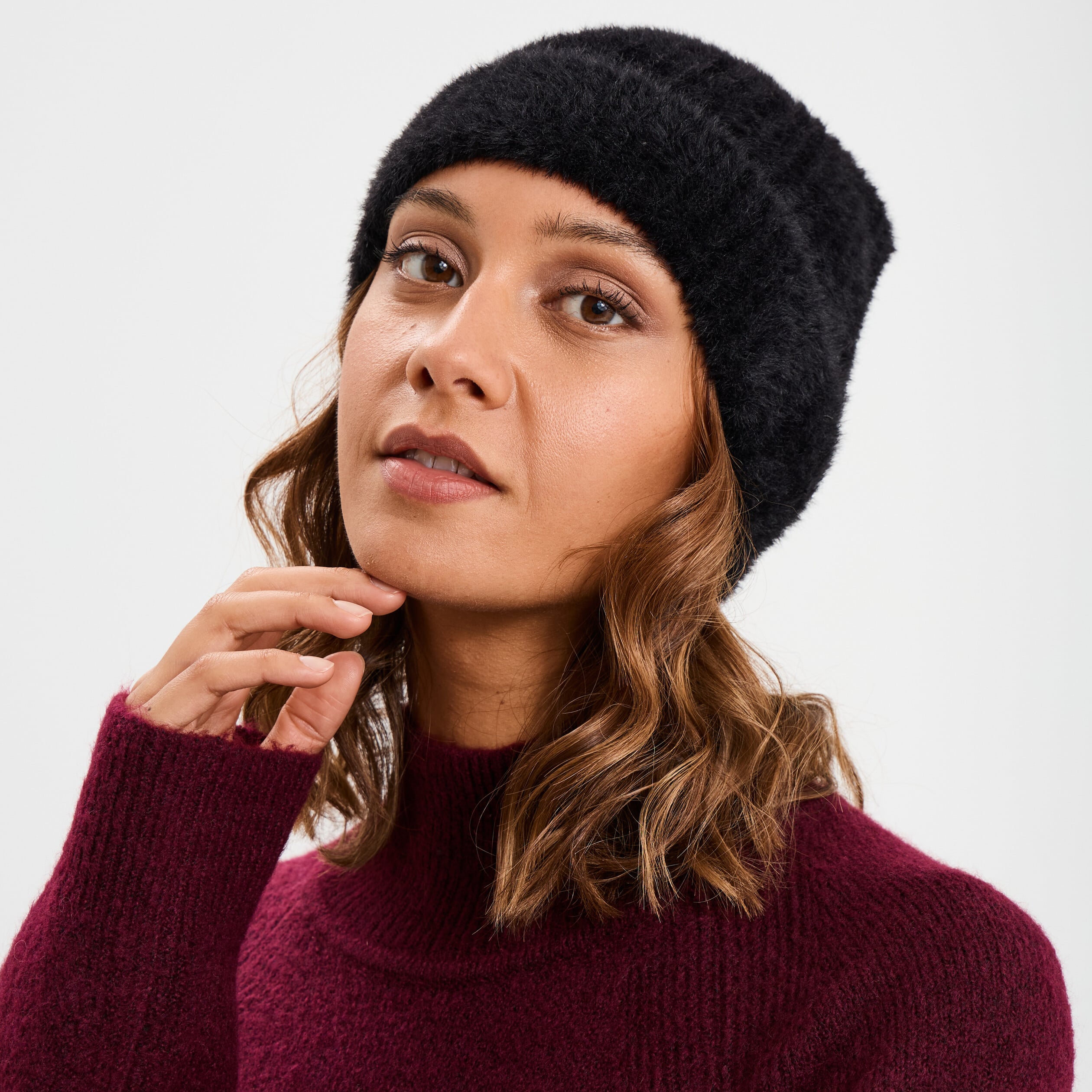Bonnet noir femme