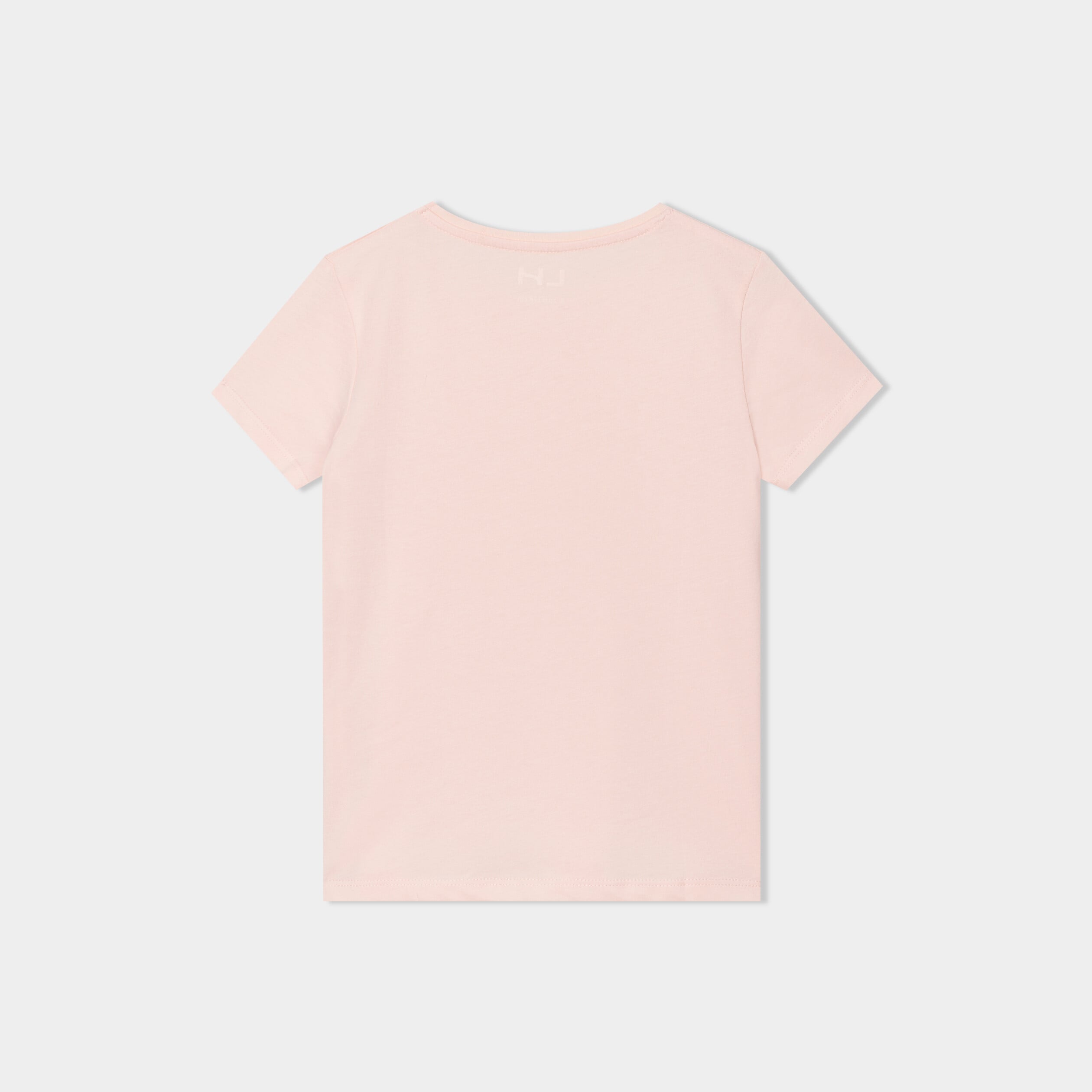 T-shirt manches courtes en coton rose clair fille