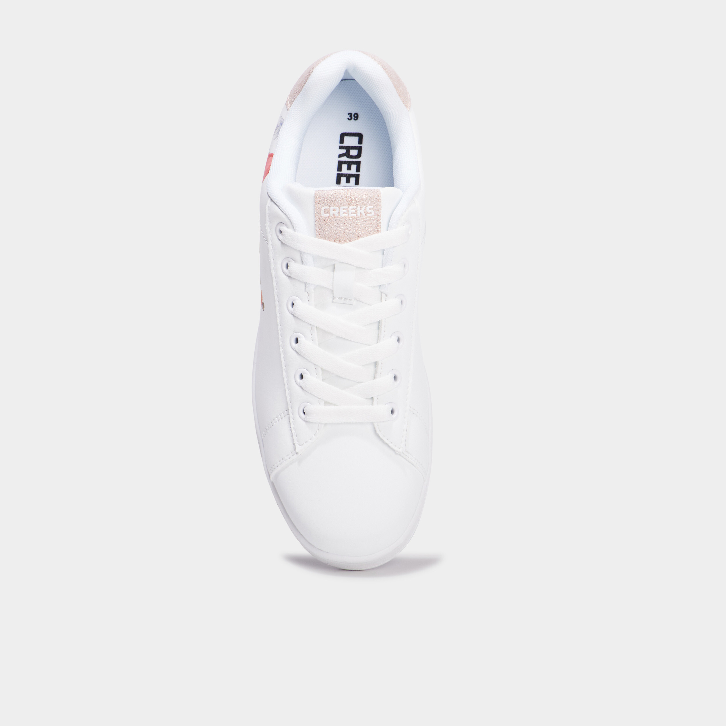Tennis basses &agrave; lacets blanc femme