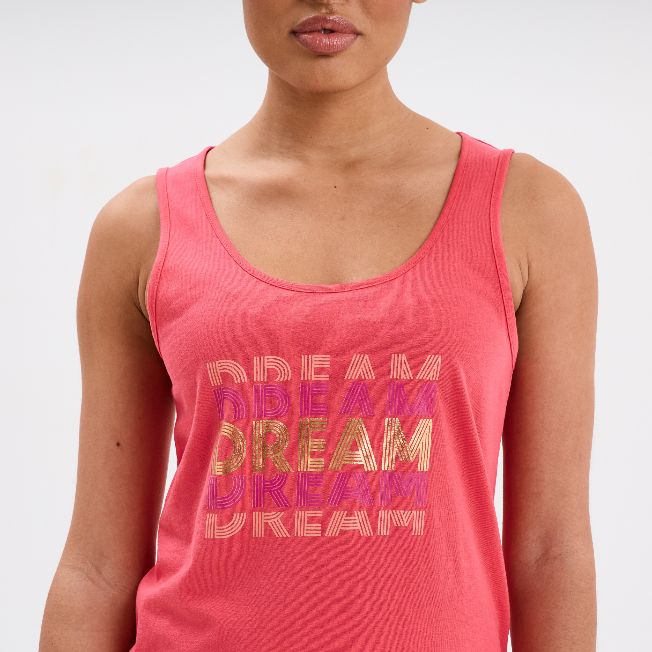 Ensemble pyjama short et débardeur coton vieux rose femme