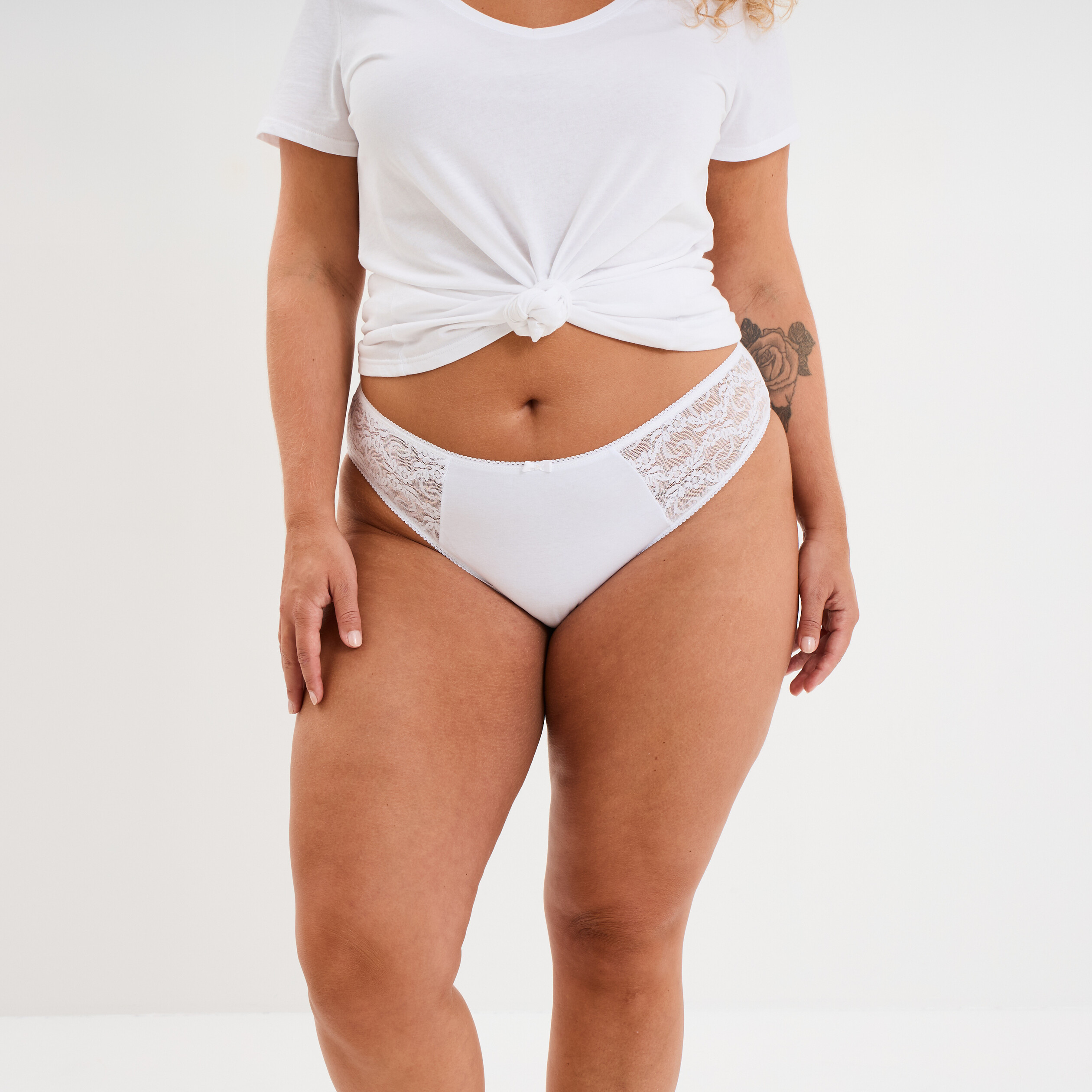 culotte empiecements dentelle blanc femmegt Culotte empiècements dentelle blanc femme grande taille
