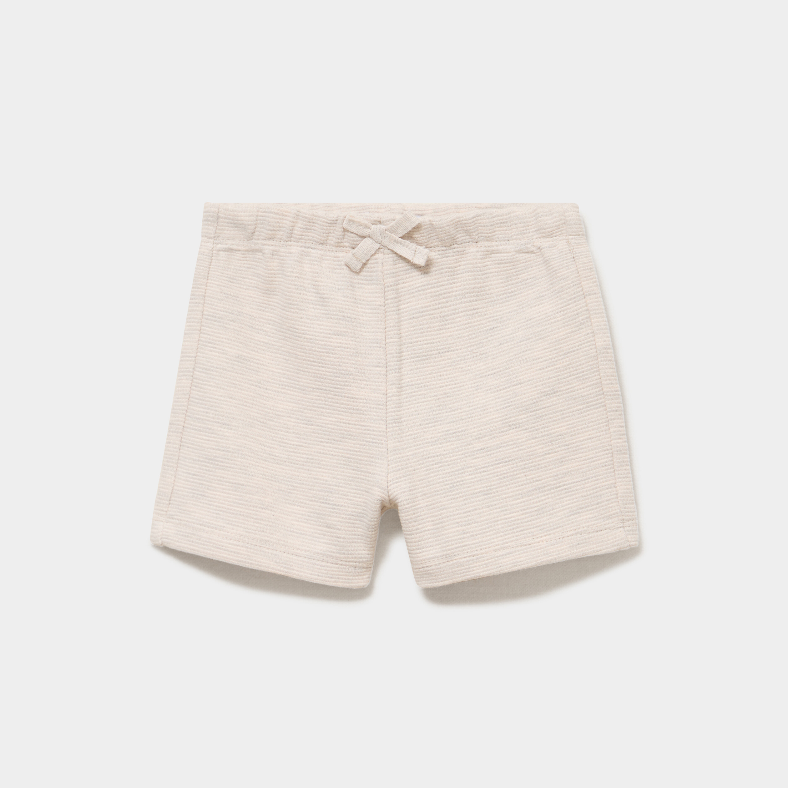 Short molletonn&eacute; coton beige b&eacute;b&eacute; gar&ccedil;on
