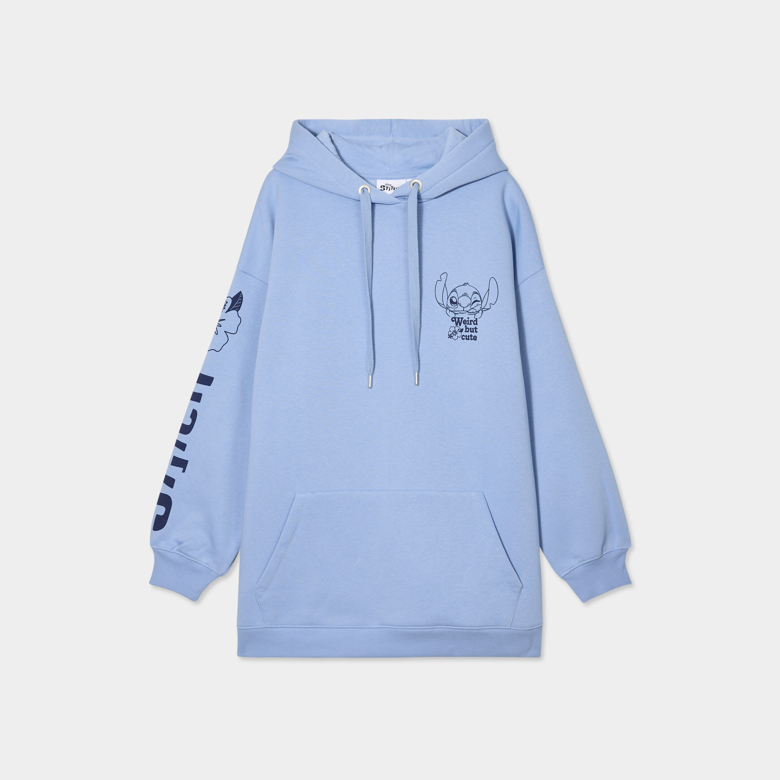 sweat hoodie oversize a capuche stitch bleu femme Sweat hoodie oversize à capuche Stitch bleu femme
