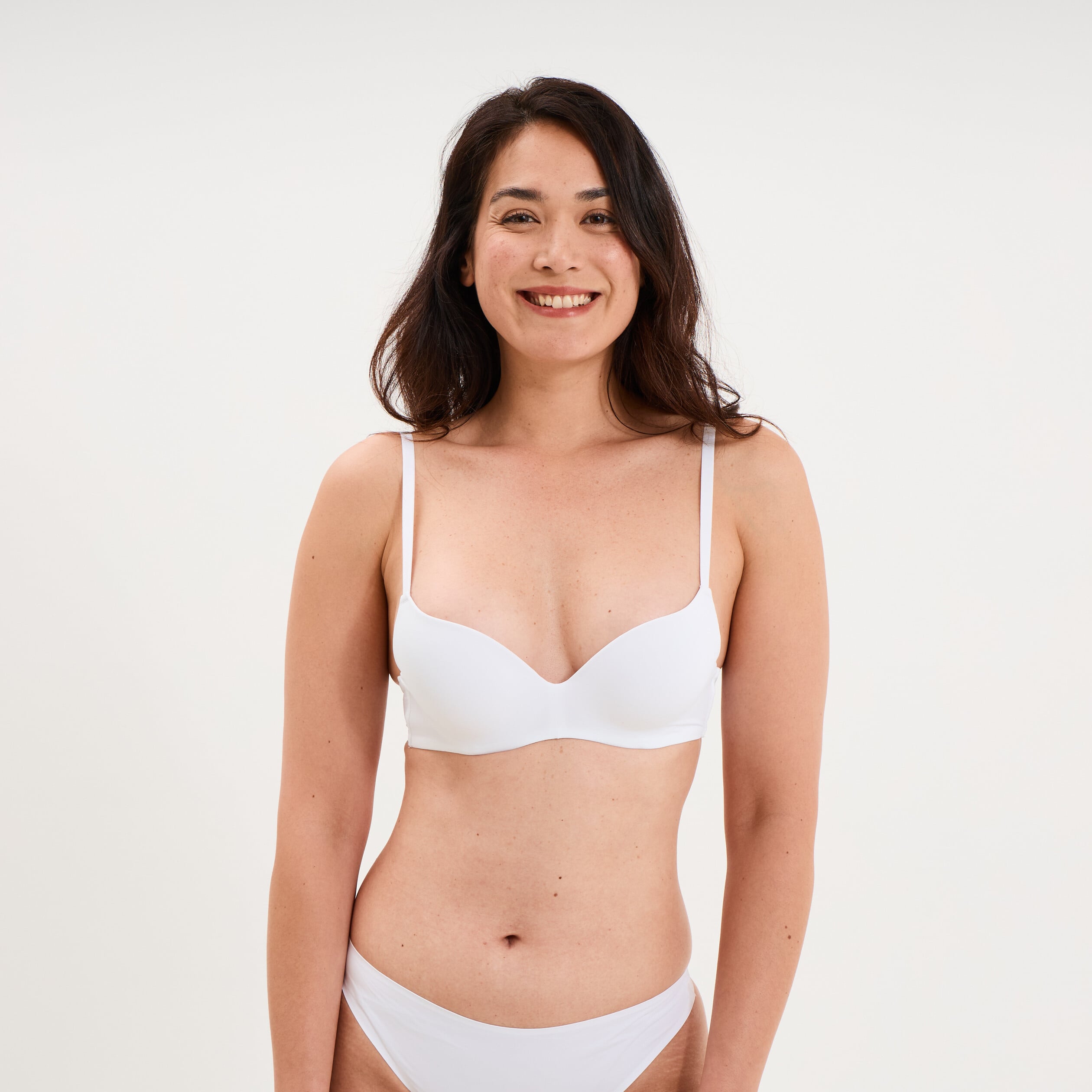 Soutien-gorge push-up microfibre blanc femme