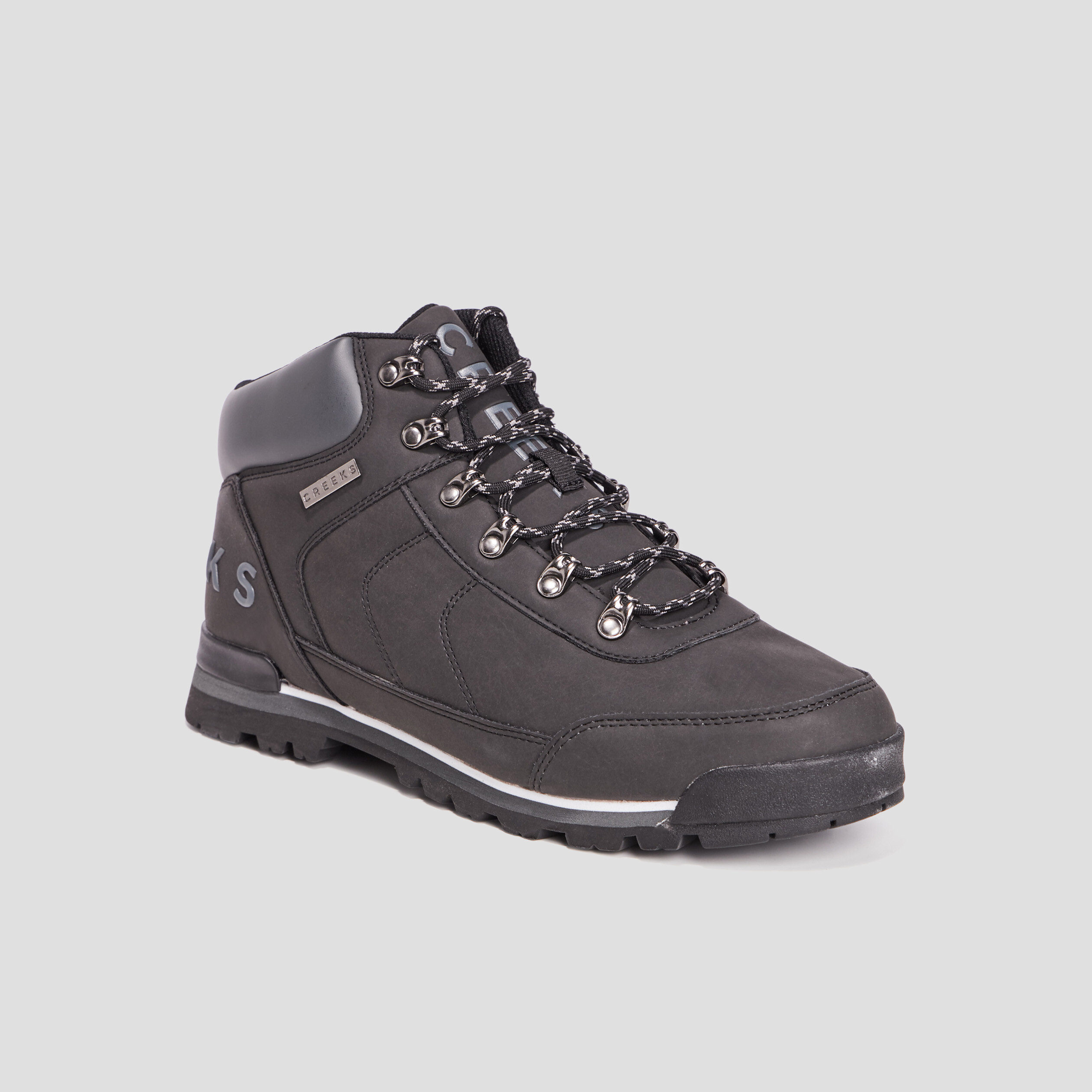 Bottines montantes lac&eacute;es noir homme