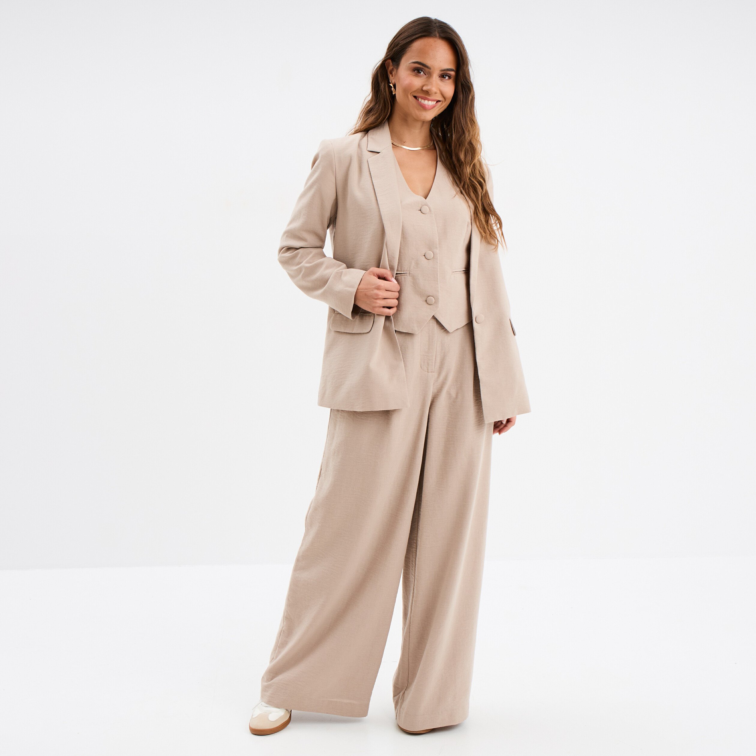 veste blazer droite beige femme Veste blazer droite beige femme
