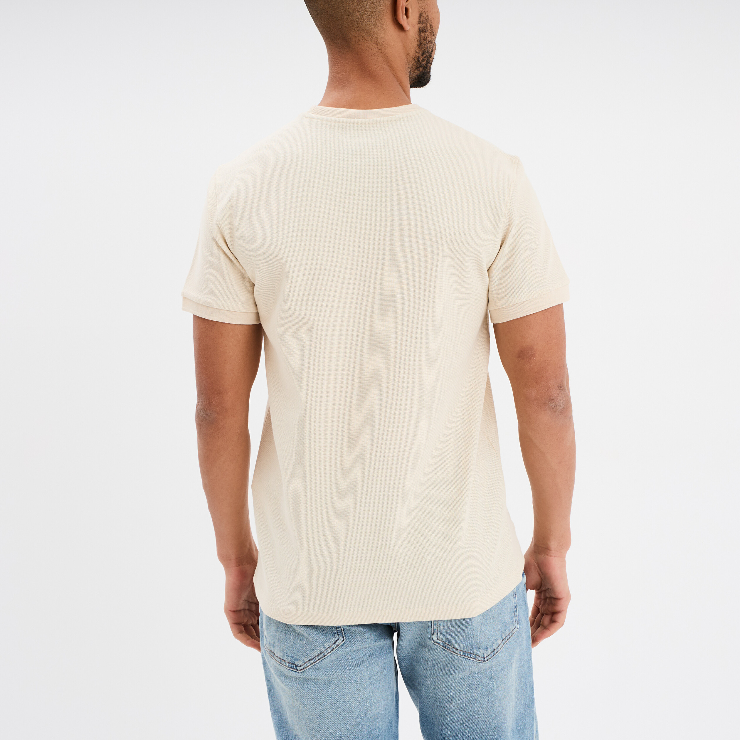 t shirt manches courtes ecru homme T-shirt manches courtes ecru homme