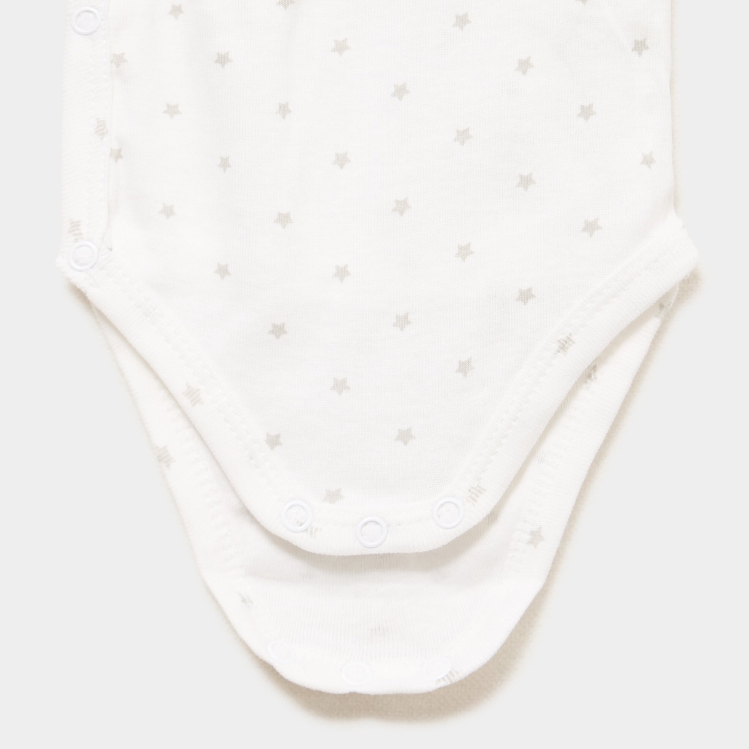 Lot 3 bodies crois&eacute;s coton effet velours blanc b&eacute;b&eacute;