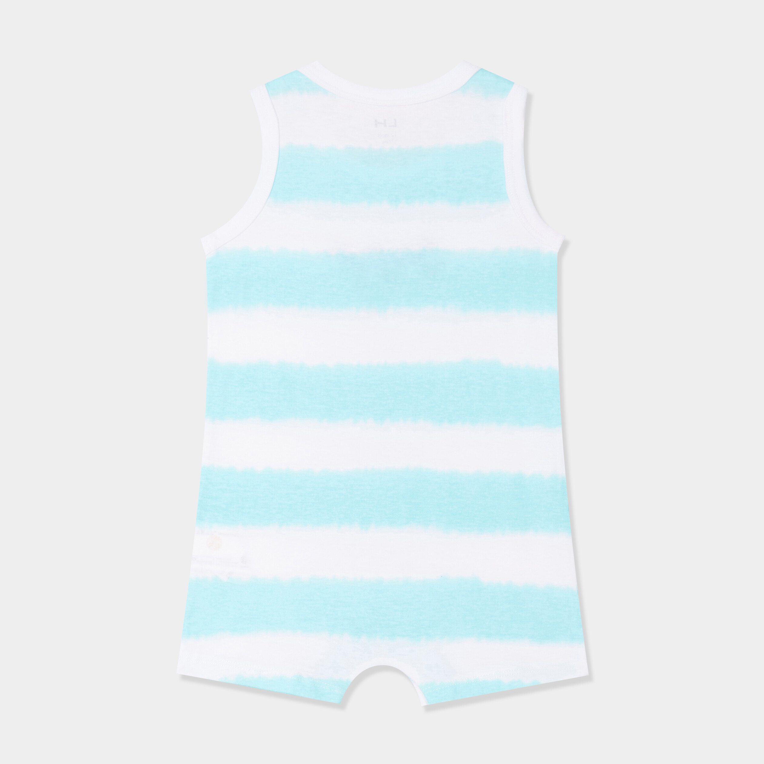 combishort sans manches coton bleu turquoise bebeg Combishort sans manches coton bleu turquoise bébé garçon