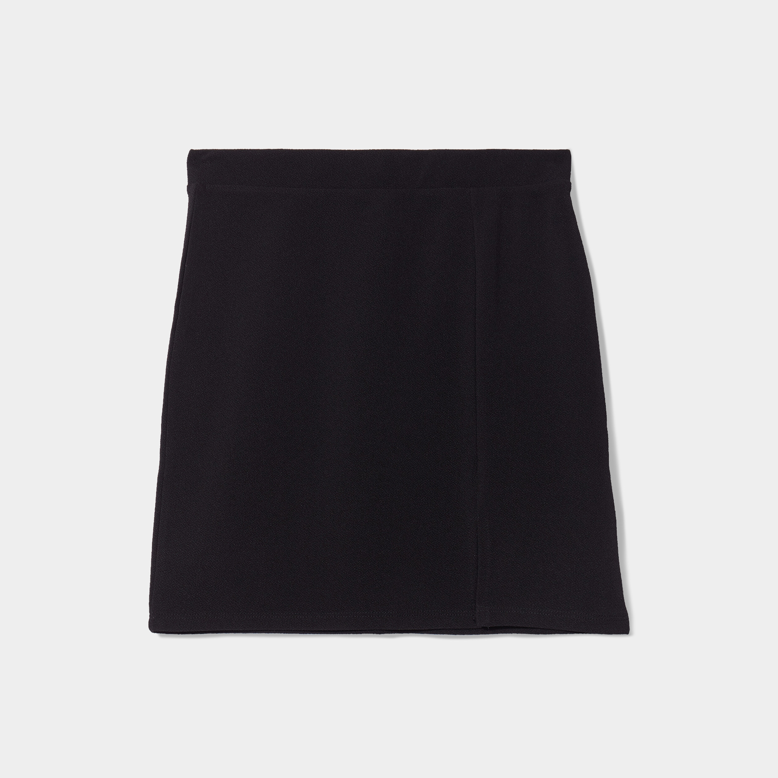 Jupe courte ajust&eacute;e fendue noir femme