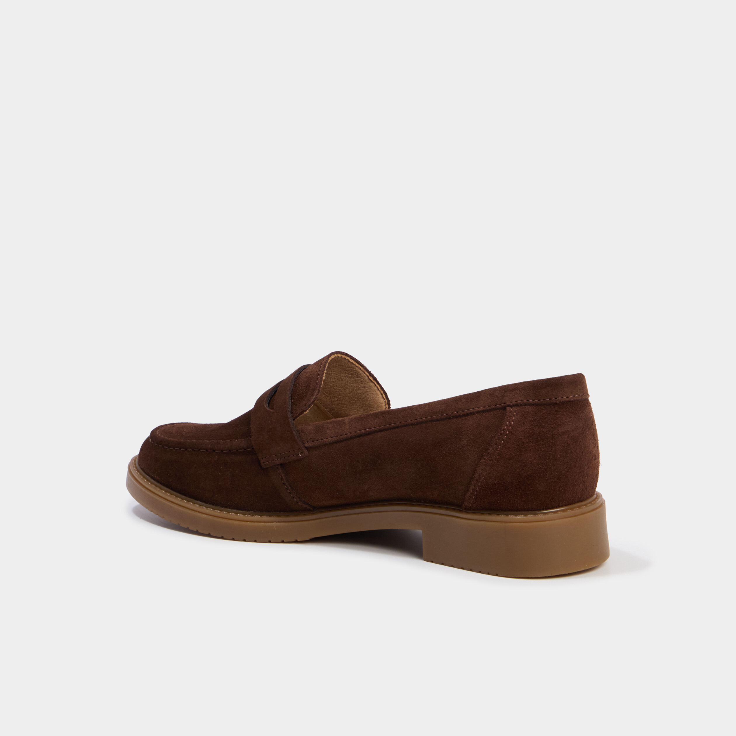 Mocassins en cuir marron femme