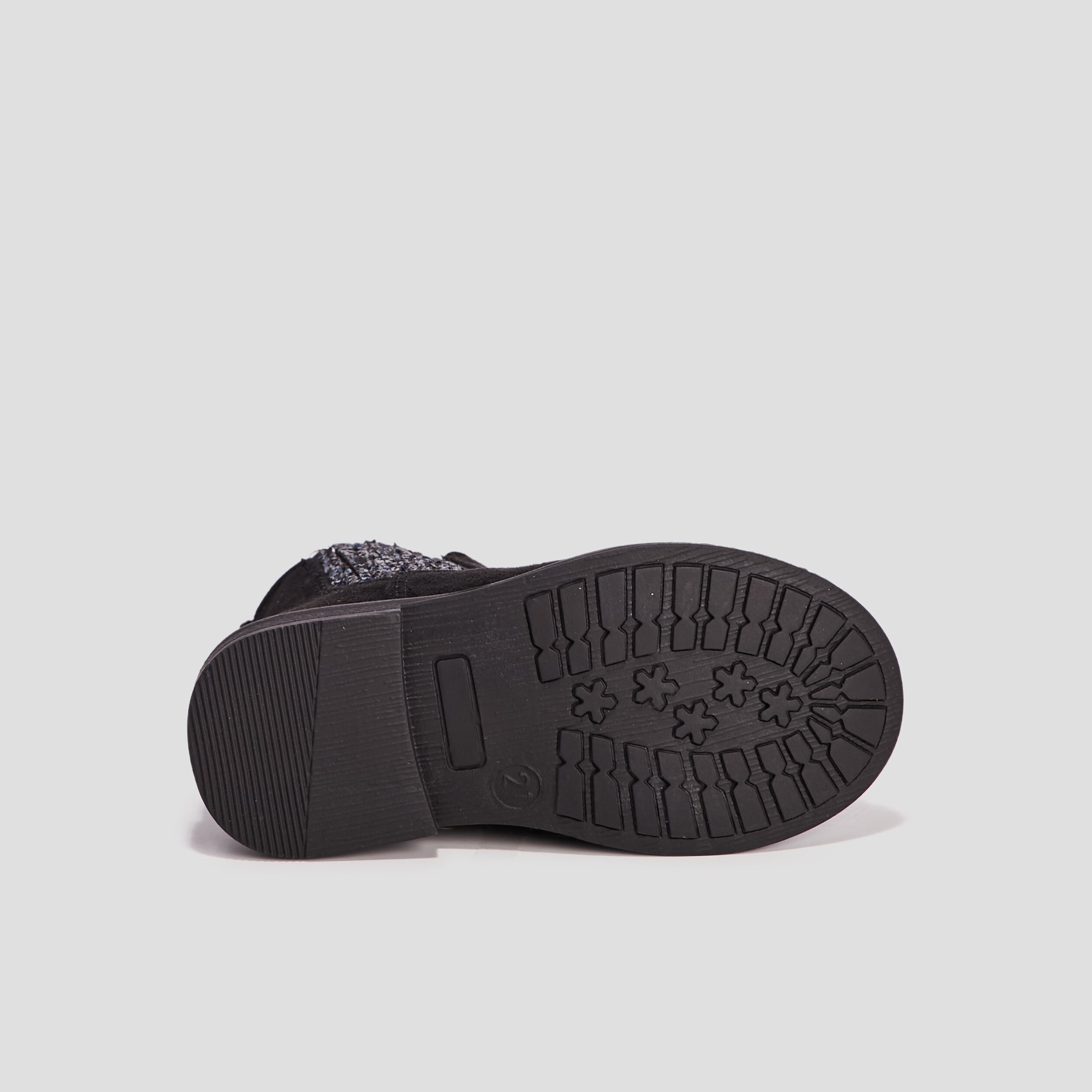 Bottines paillet&eacute; chelsea zipp&eacute;es noir b&eacute;b&eacute; fille