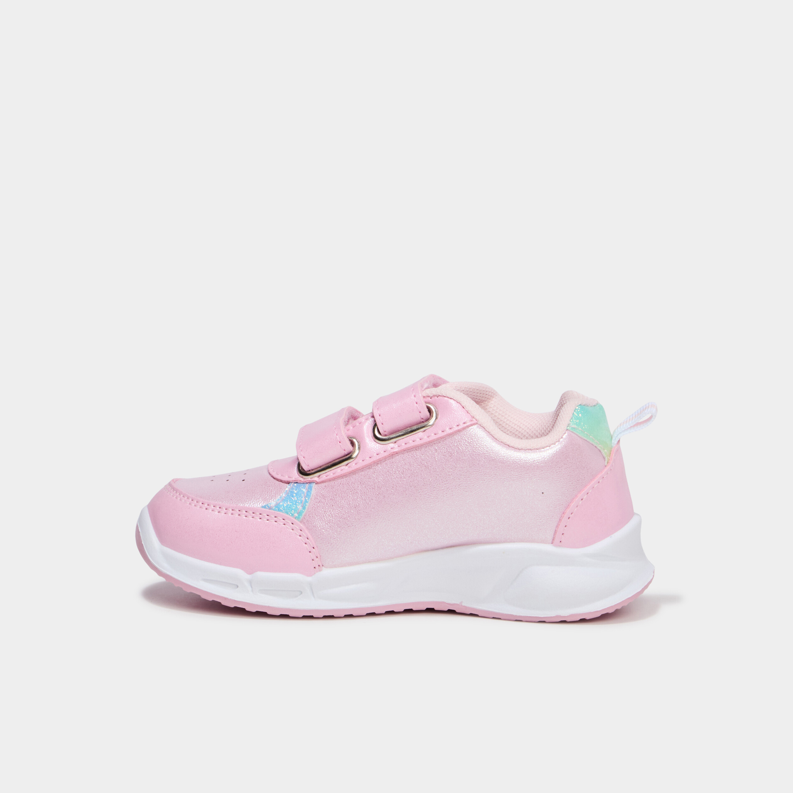 Baskets running semelles lumineuses rose fille