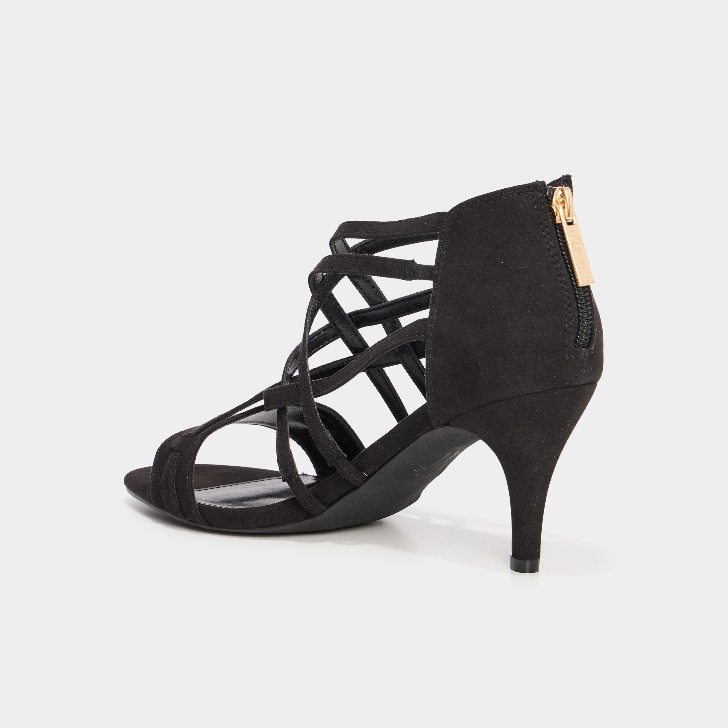 Sandales &agrave; talons noir femme