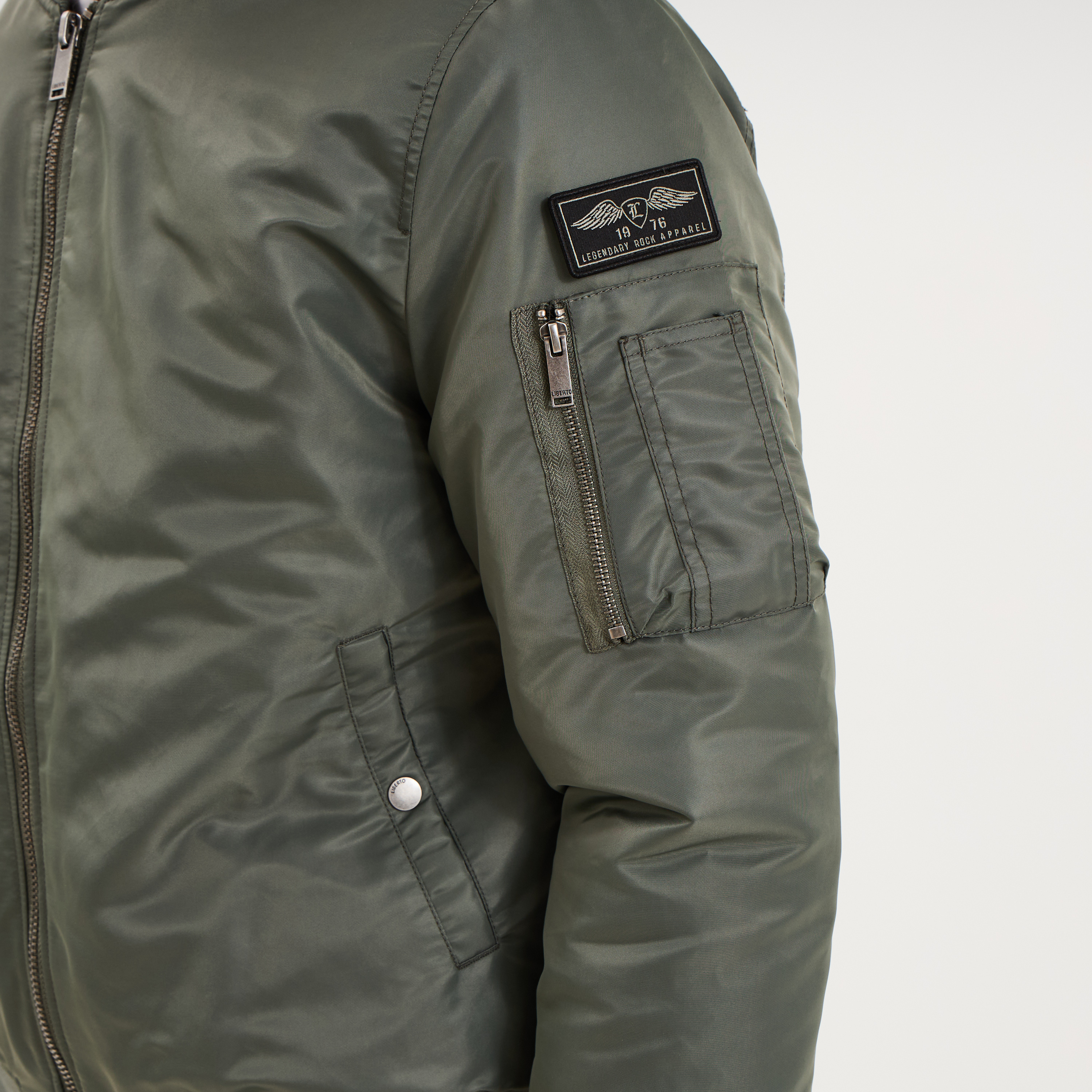 Blouson bomber d&eacute;perlant Liberto gris homme