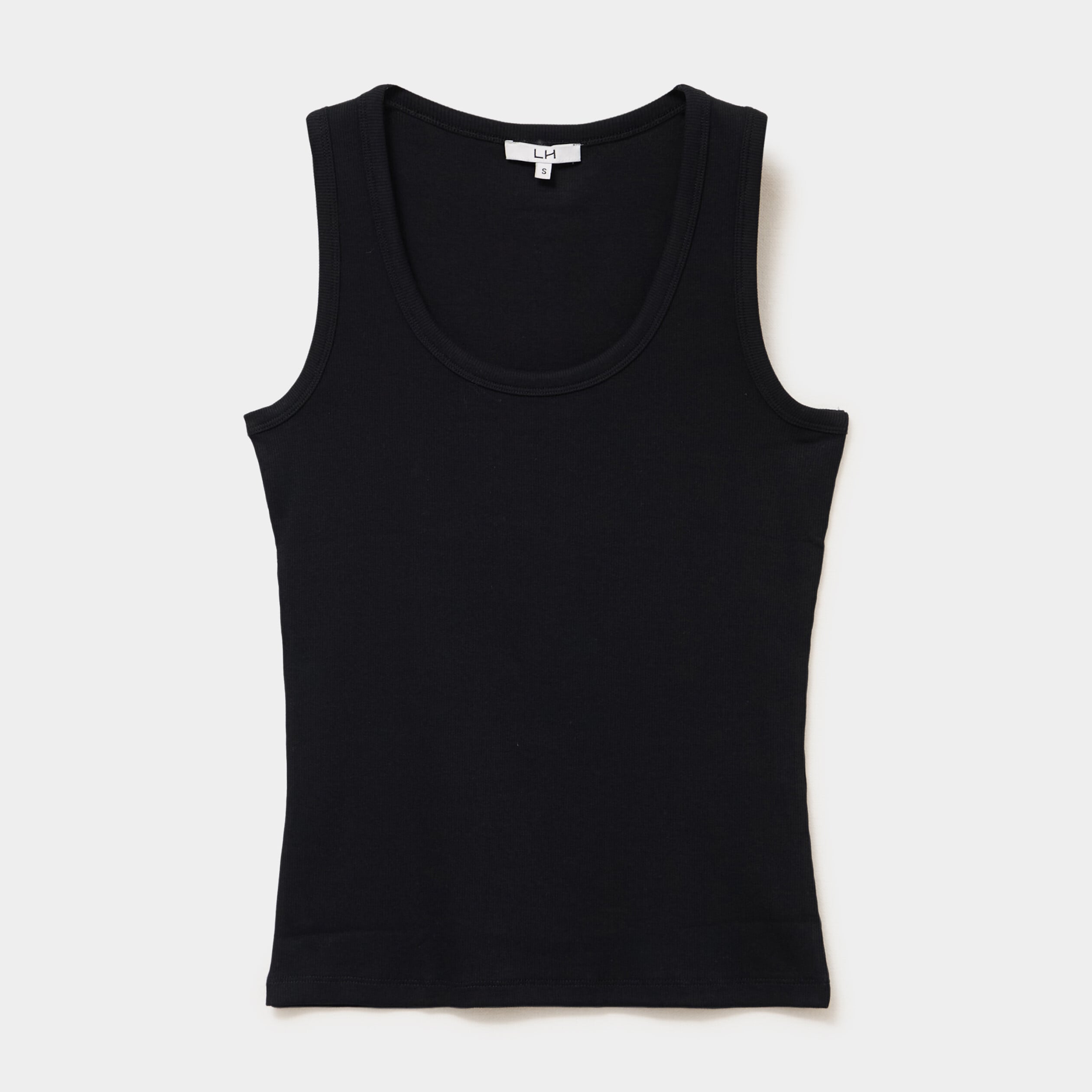 D&eacute;bardeur ajust&eacute; col rond coton noir femme
