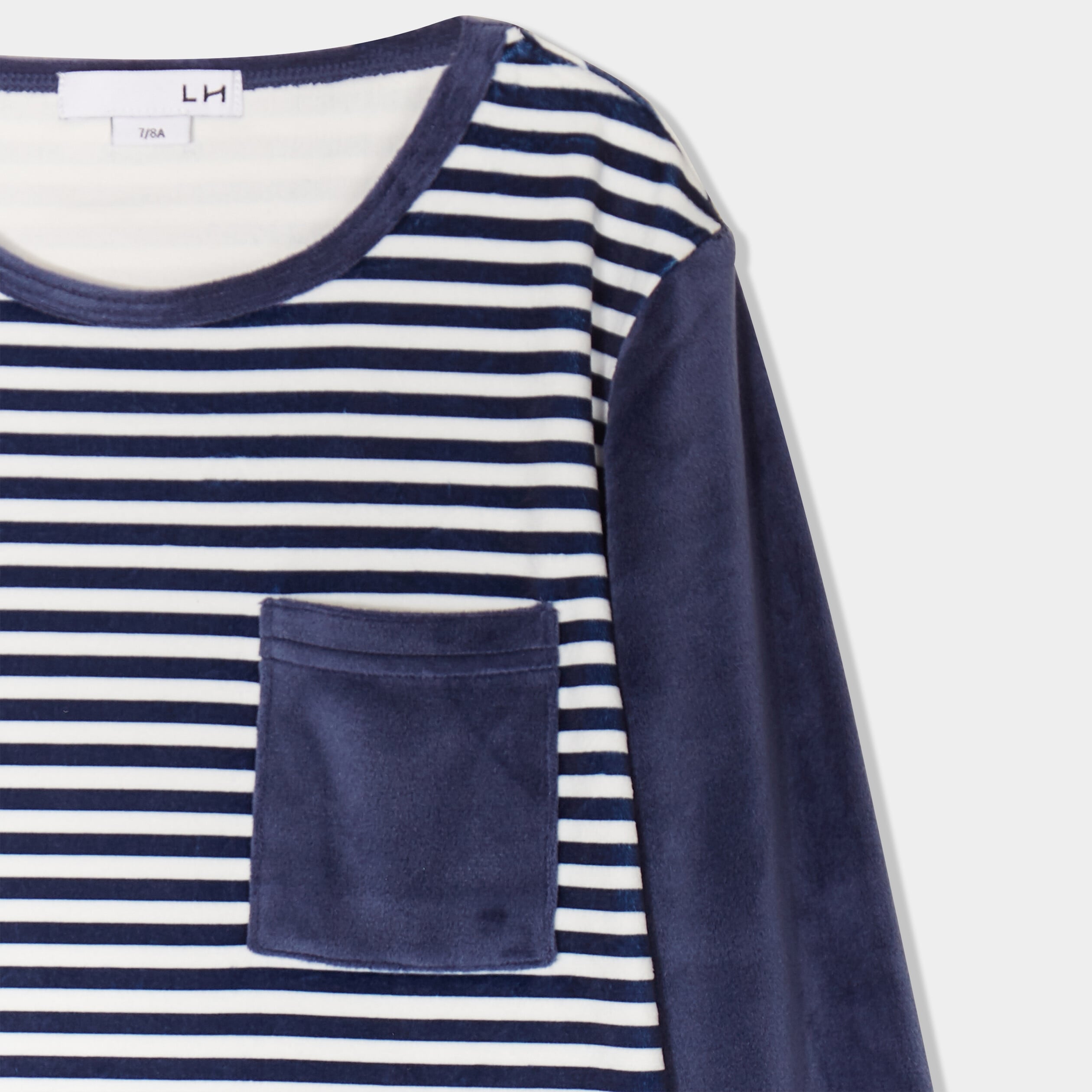 Ensemble de pyjama effet velours bleu marine gar&ccedil;on