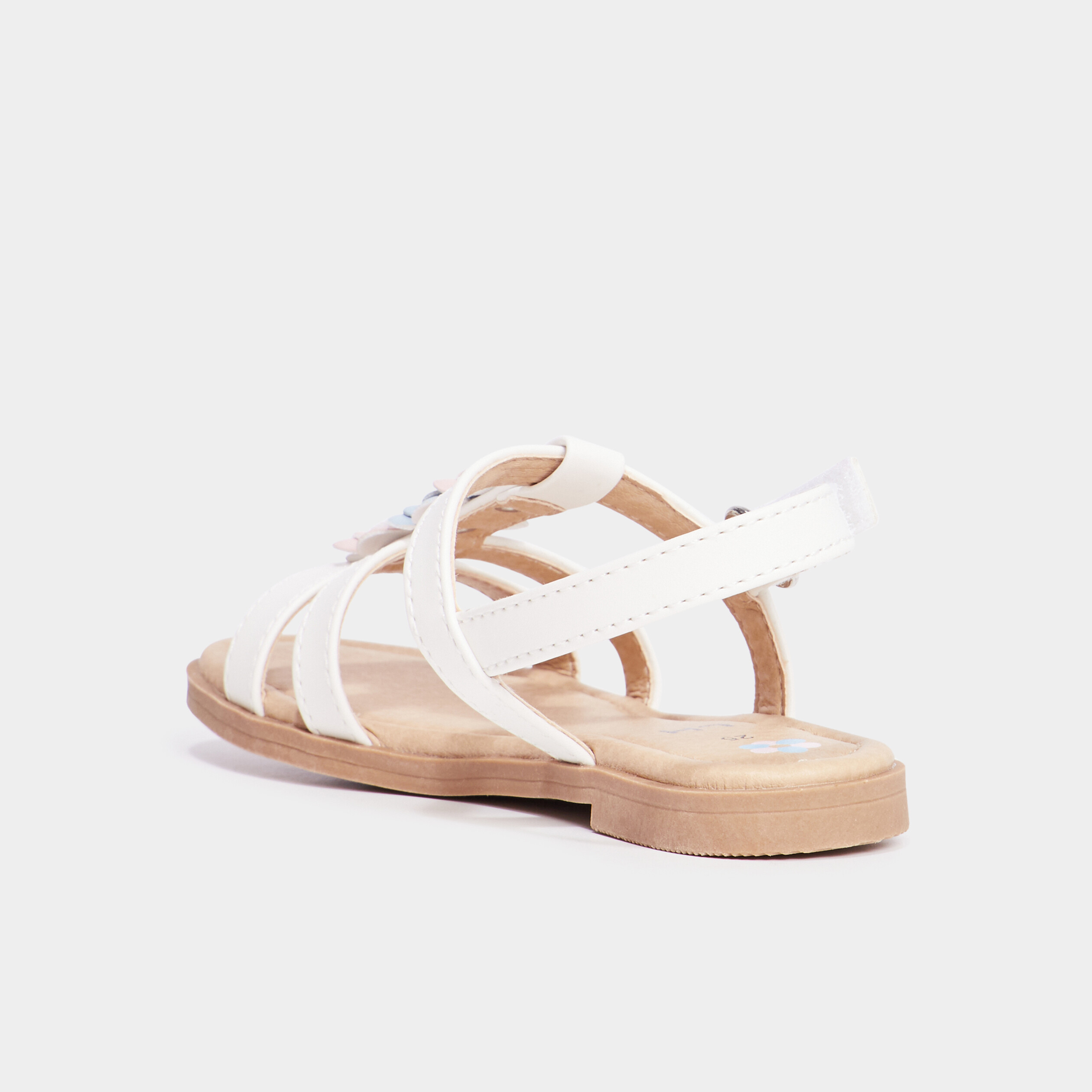 Sandales plates à brides croisées en cuir Gisele Marron Bocage - Femme | Place des Tendances