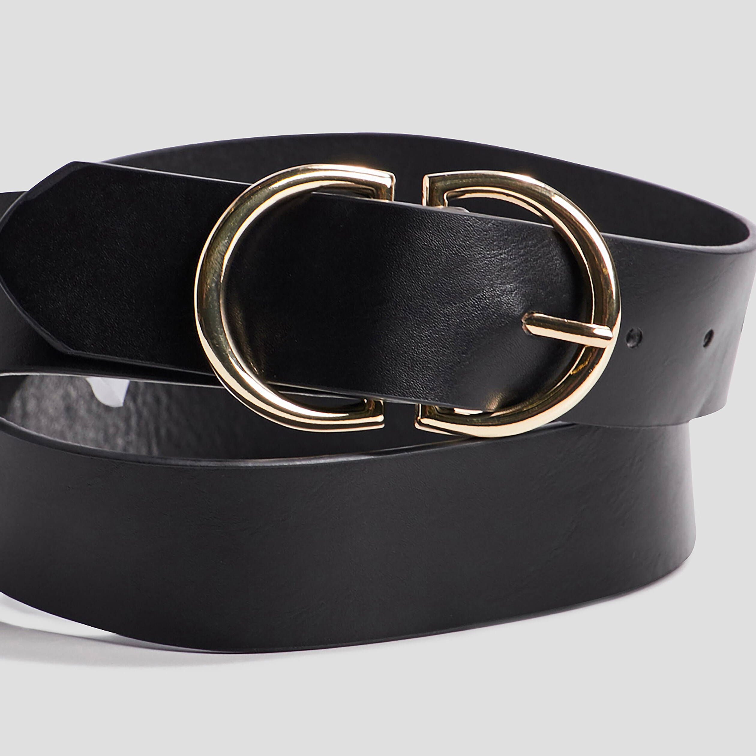ceinture avec double boucle noir femme Ceinture avec double boucle noir femme