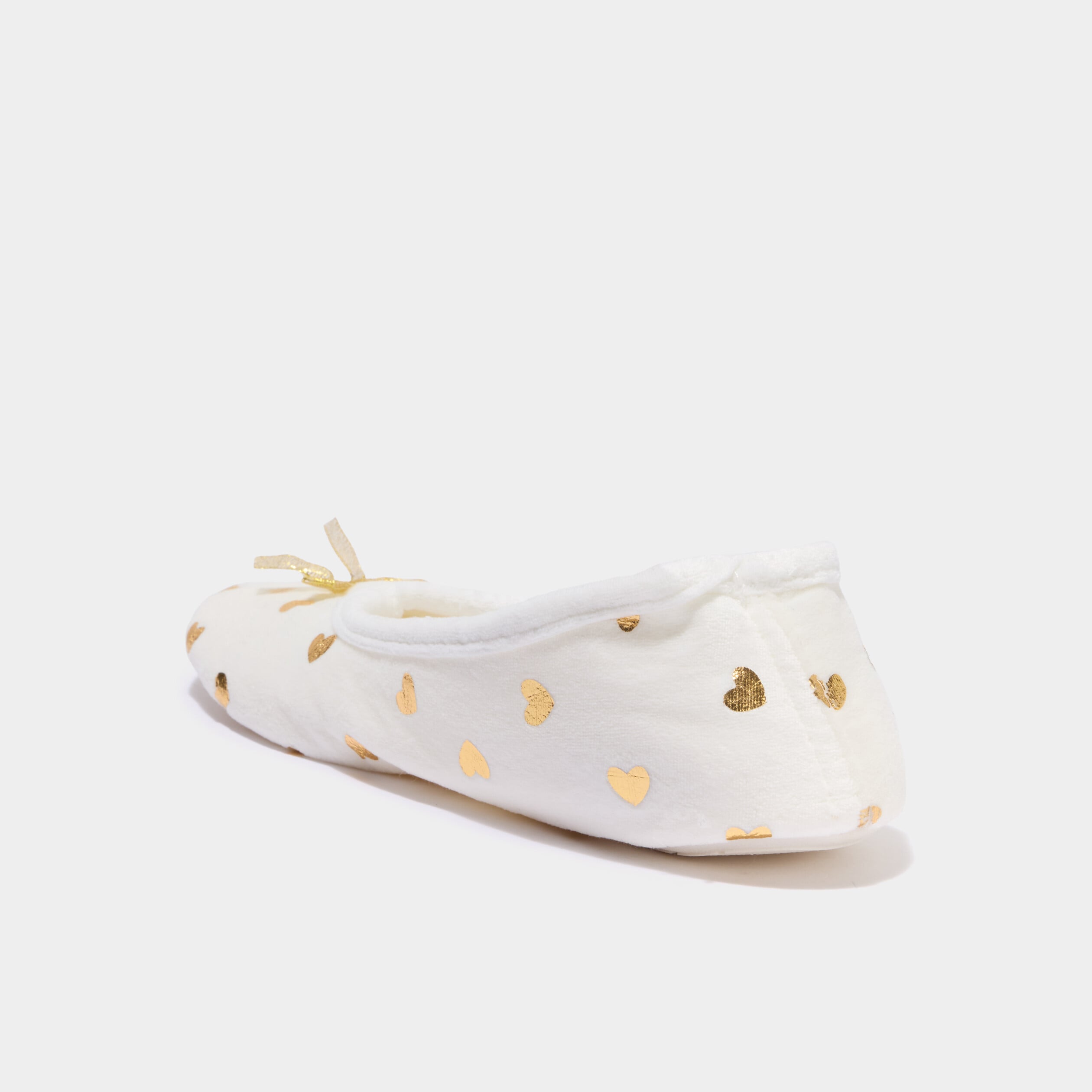 Chaussons ballerines avec pochette blanc femme