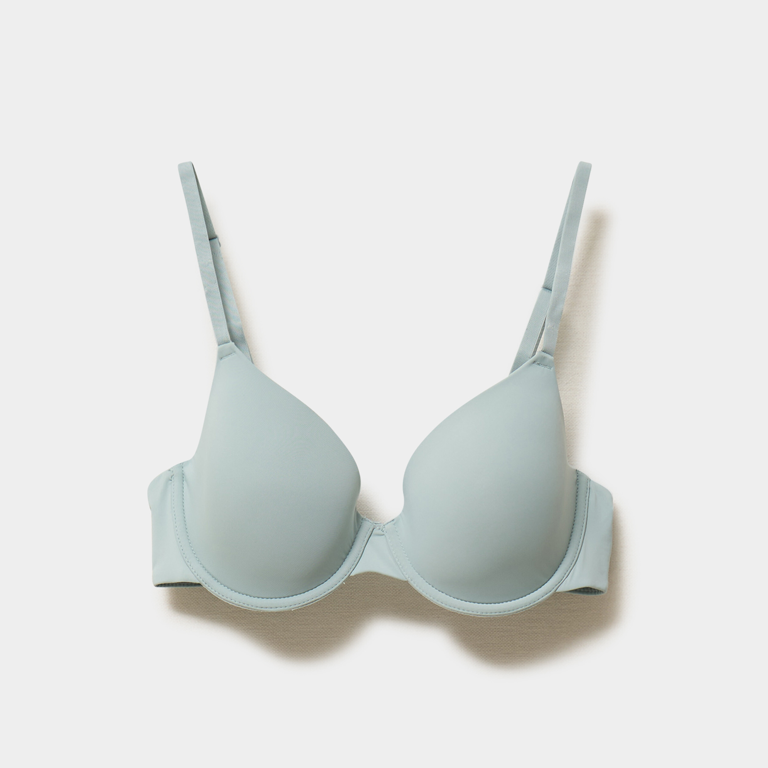 Soutien-gorge corbeille padd&eacute; microfibre vert clair femme