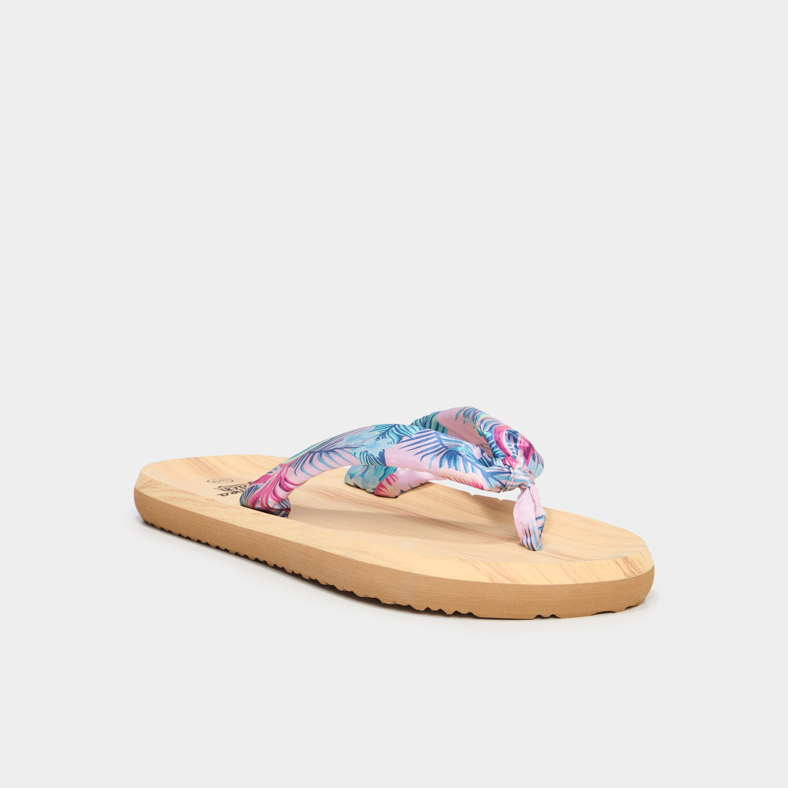 Tongs de plage esprit foulard multicolore femme