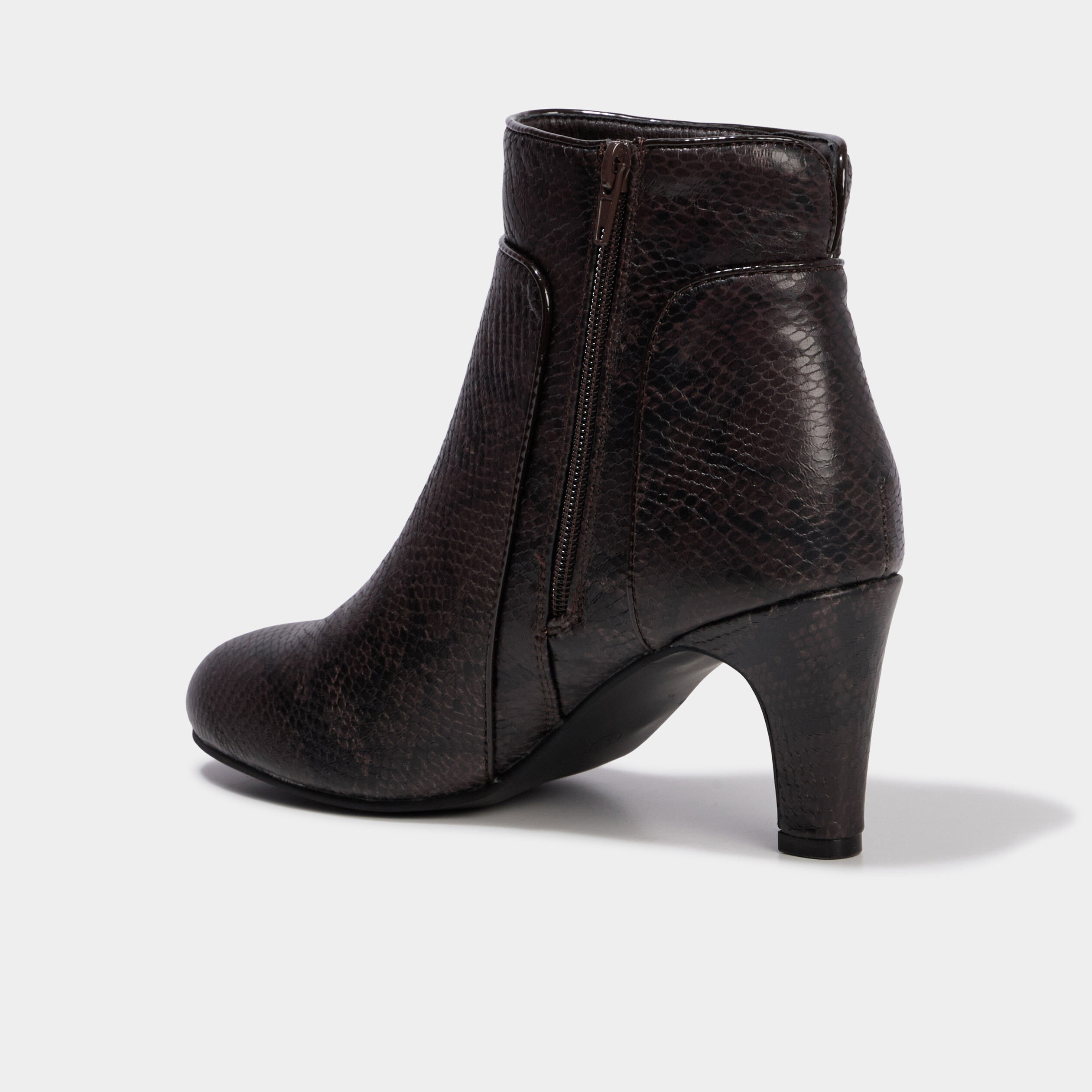 Boots &agrave; talons bout amande multicolore femme