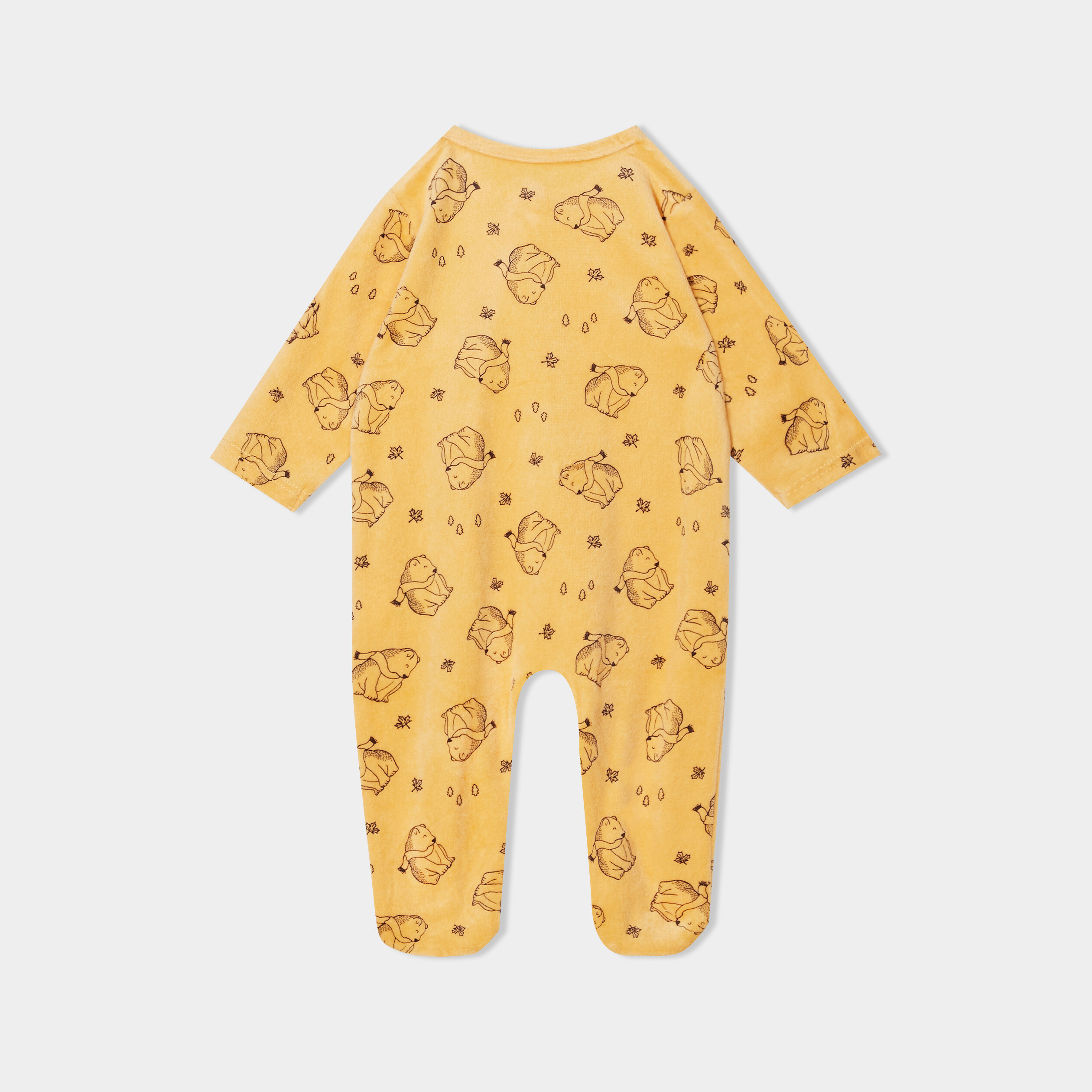 pyjama dors bien col rond effet polaire jaune bebe Pyjama dors-bien col rond effet polaire jaune bébé
