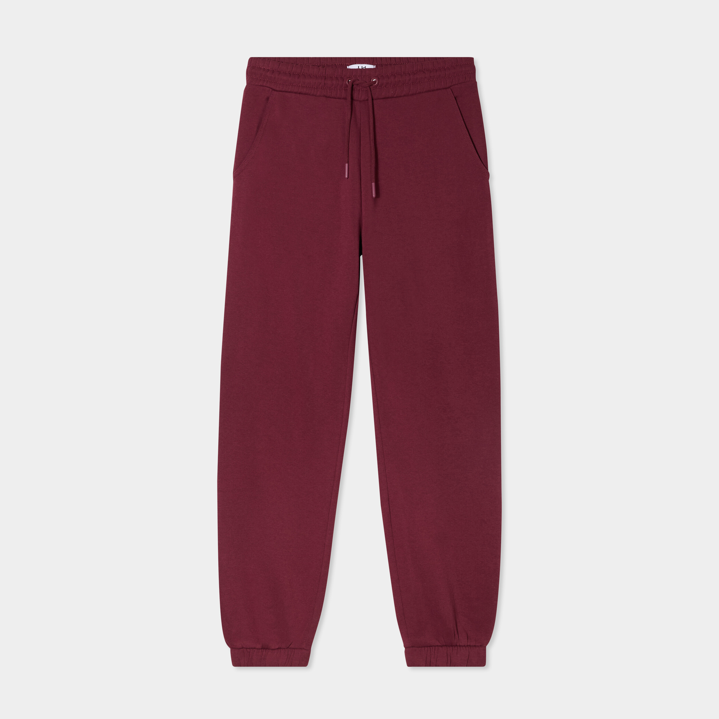 Pantalon jogging droit molleton bordeaux femme La Halle